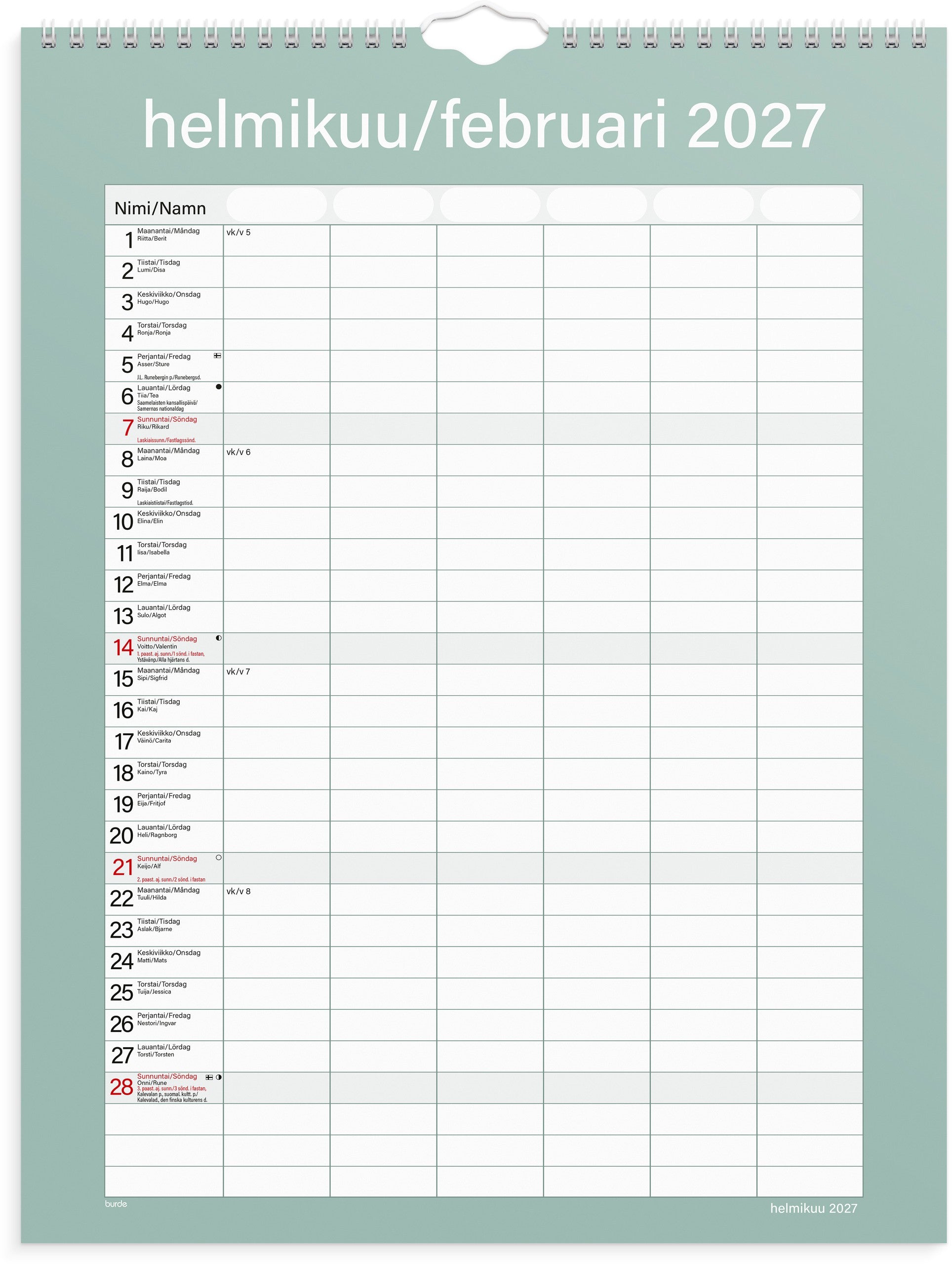Perhekalenteri Kätevä 26/27