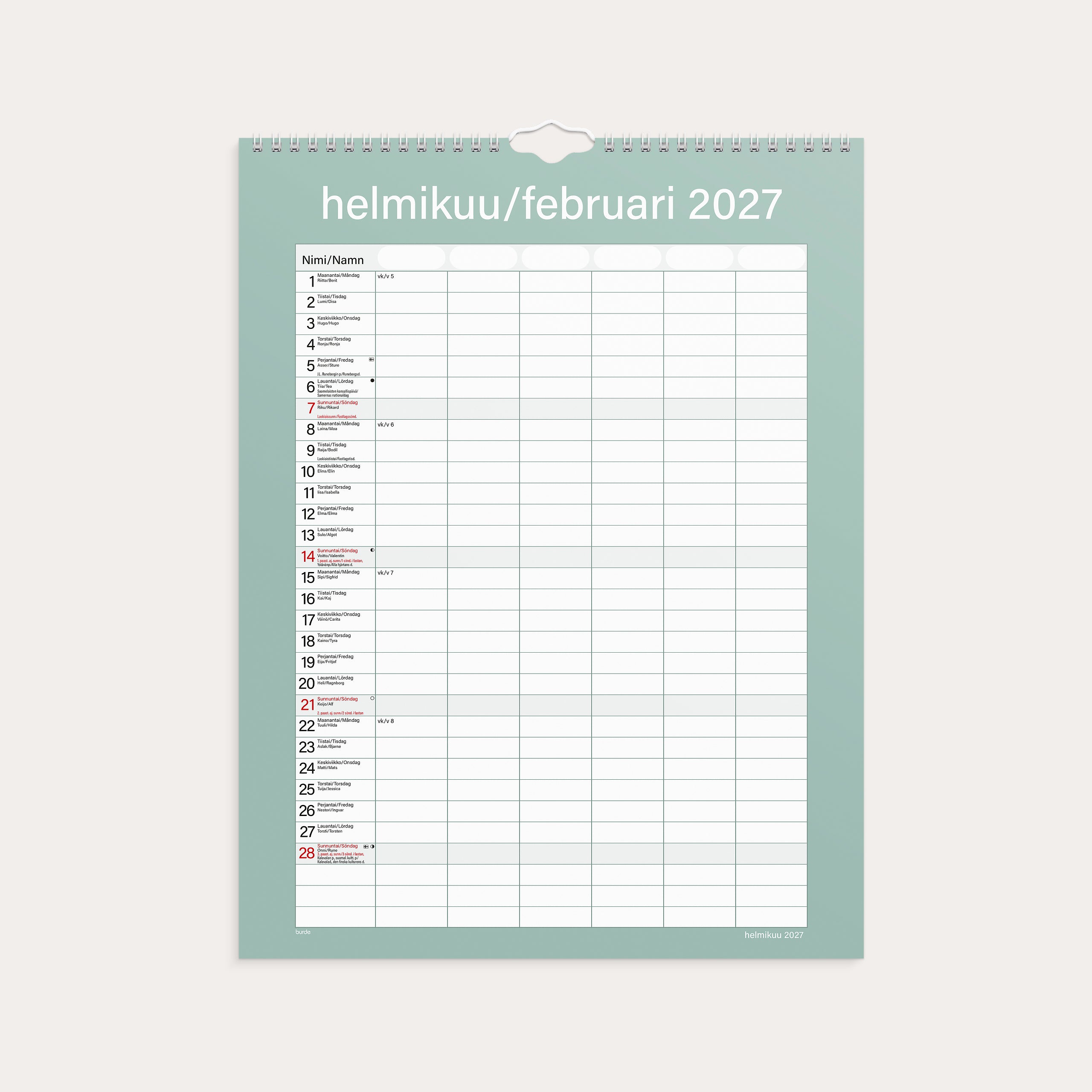 Perhekalenteri Kätevä 26/27