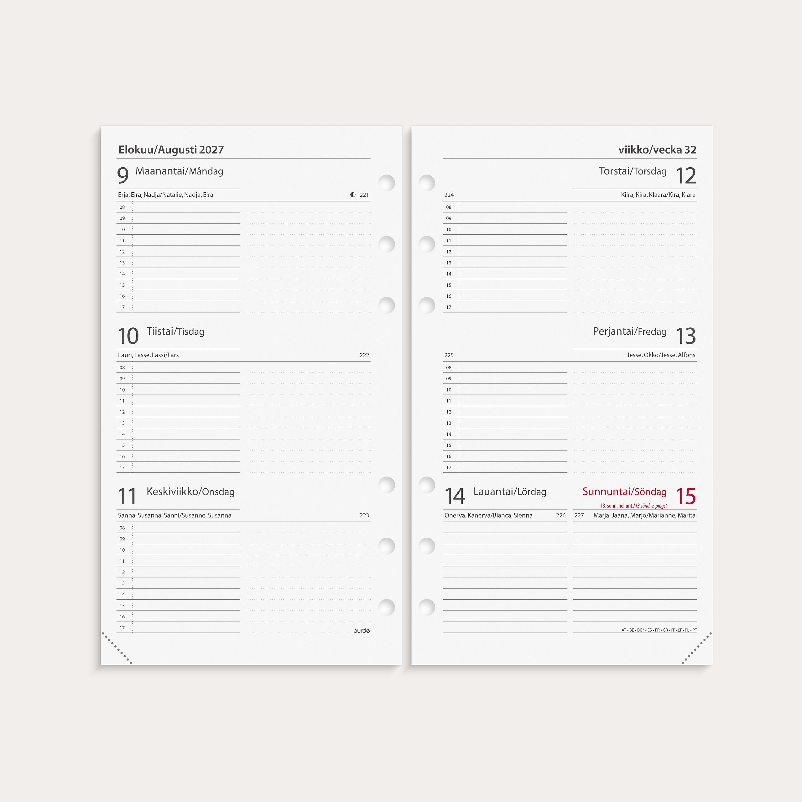 Regent refill calendar 18 month 26/27
