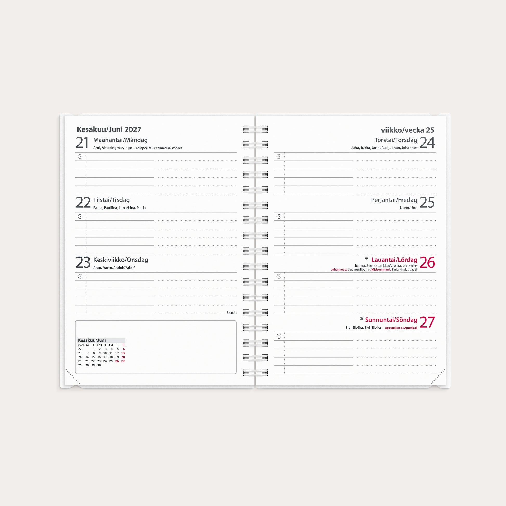 Kalenteri Senator 4in1 A6 26/27 – detail view