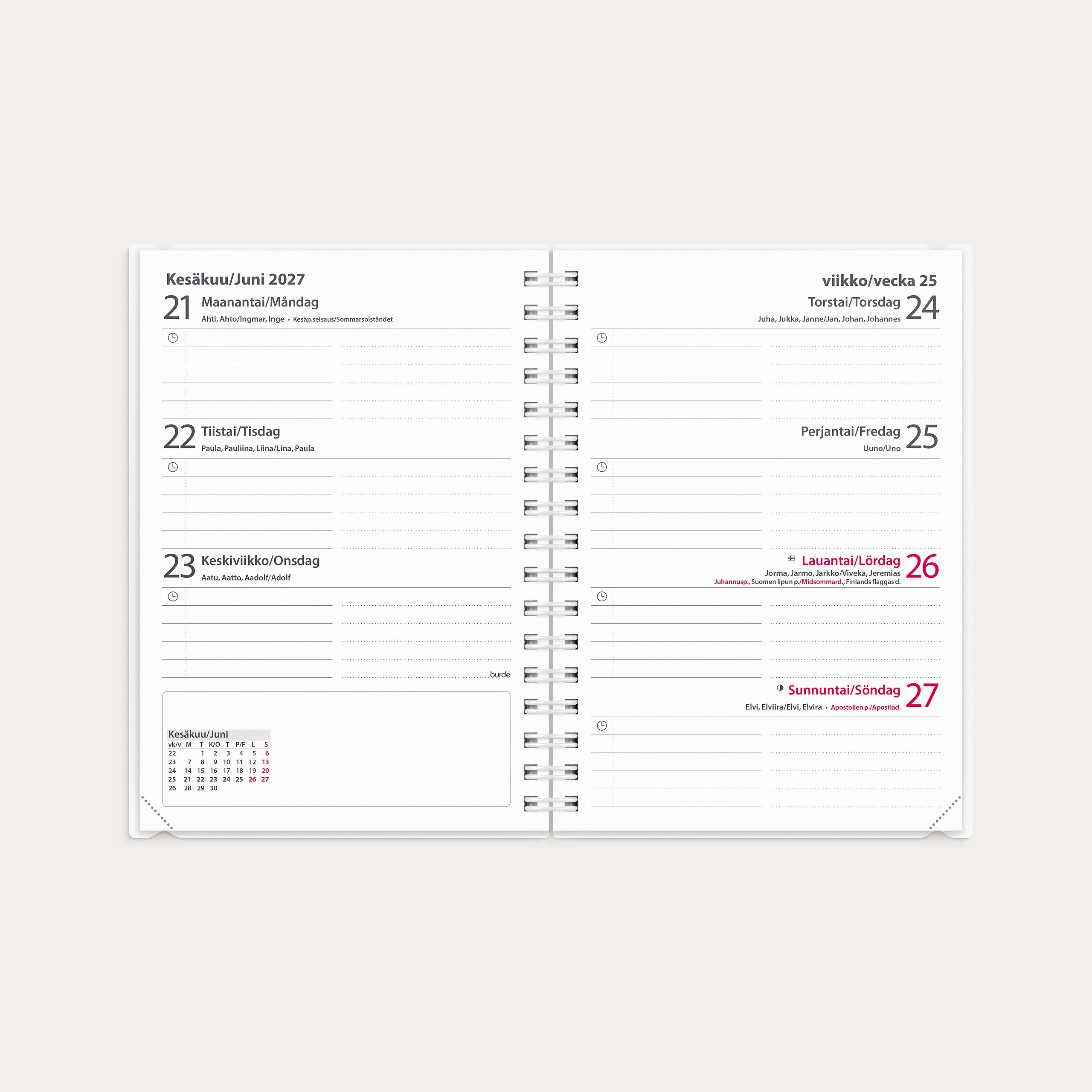 Kalenteri Senator 4in1 A6 26/27 – detail view