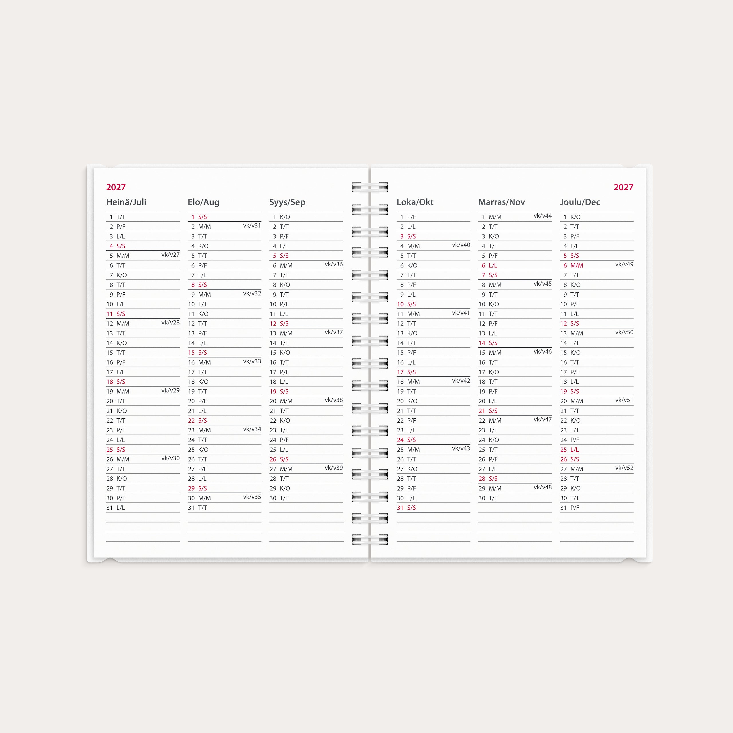 Kalenteri Senator 4in1 A6 26/27 – detail view