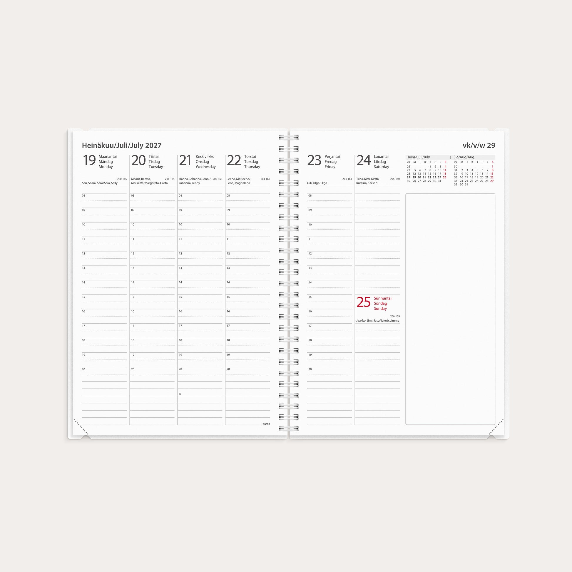 Kalenteri Study 4in1 A5 26/27 – detail view