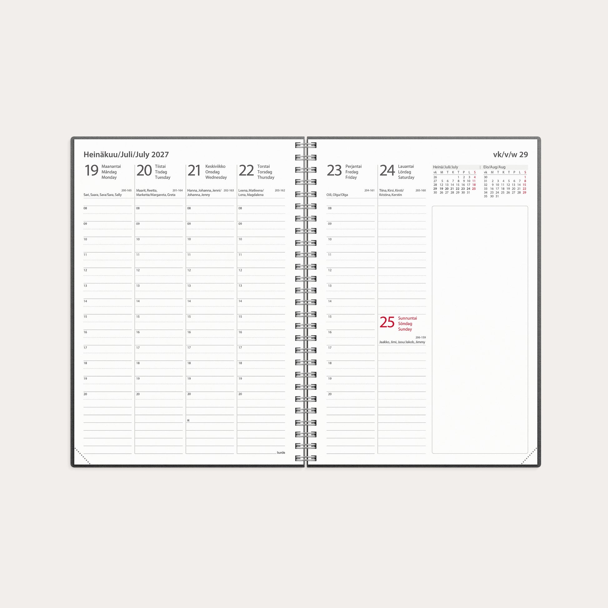 Kalenteri Study Ecoline A5 26/27 – detail view