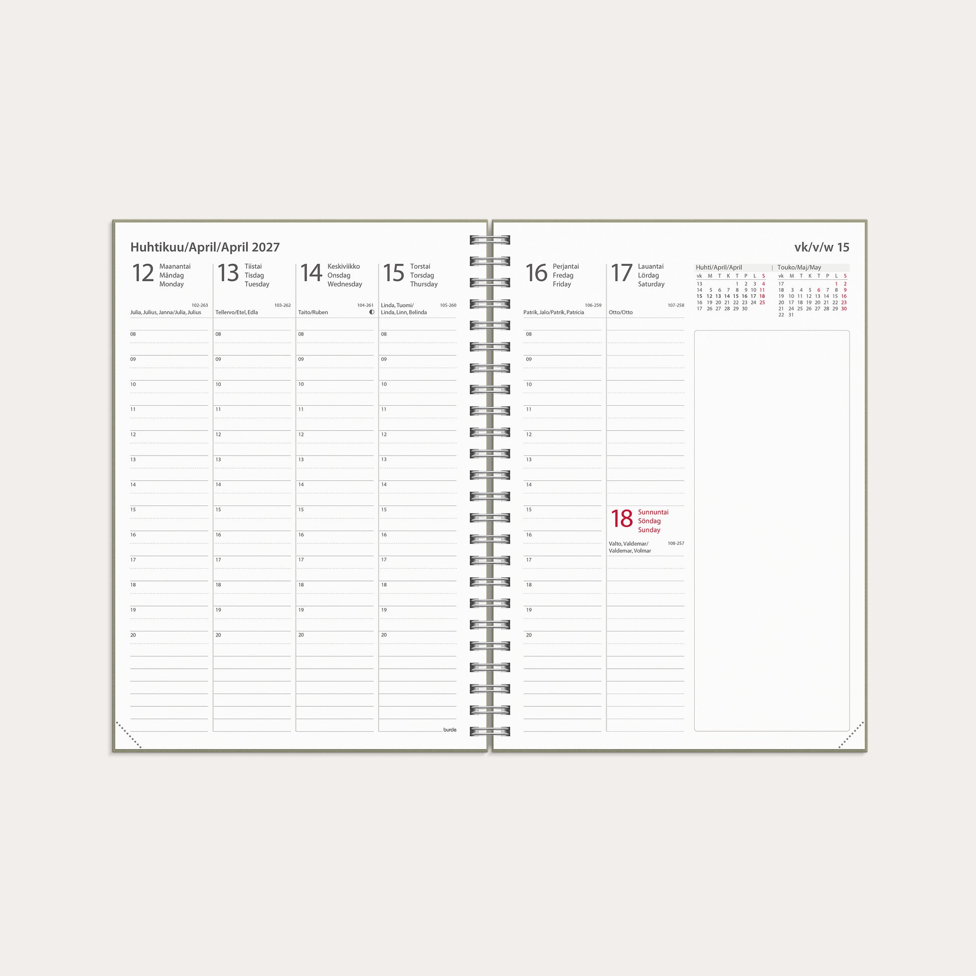 Kalenteri Study Story Lehti A5 26/27 – detail view