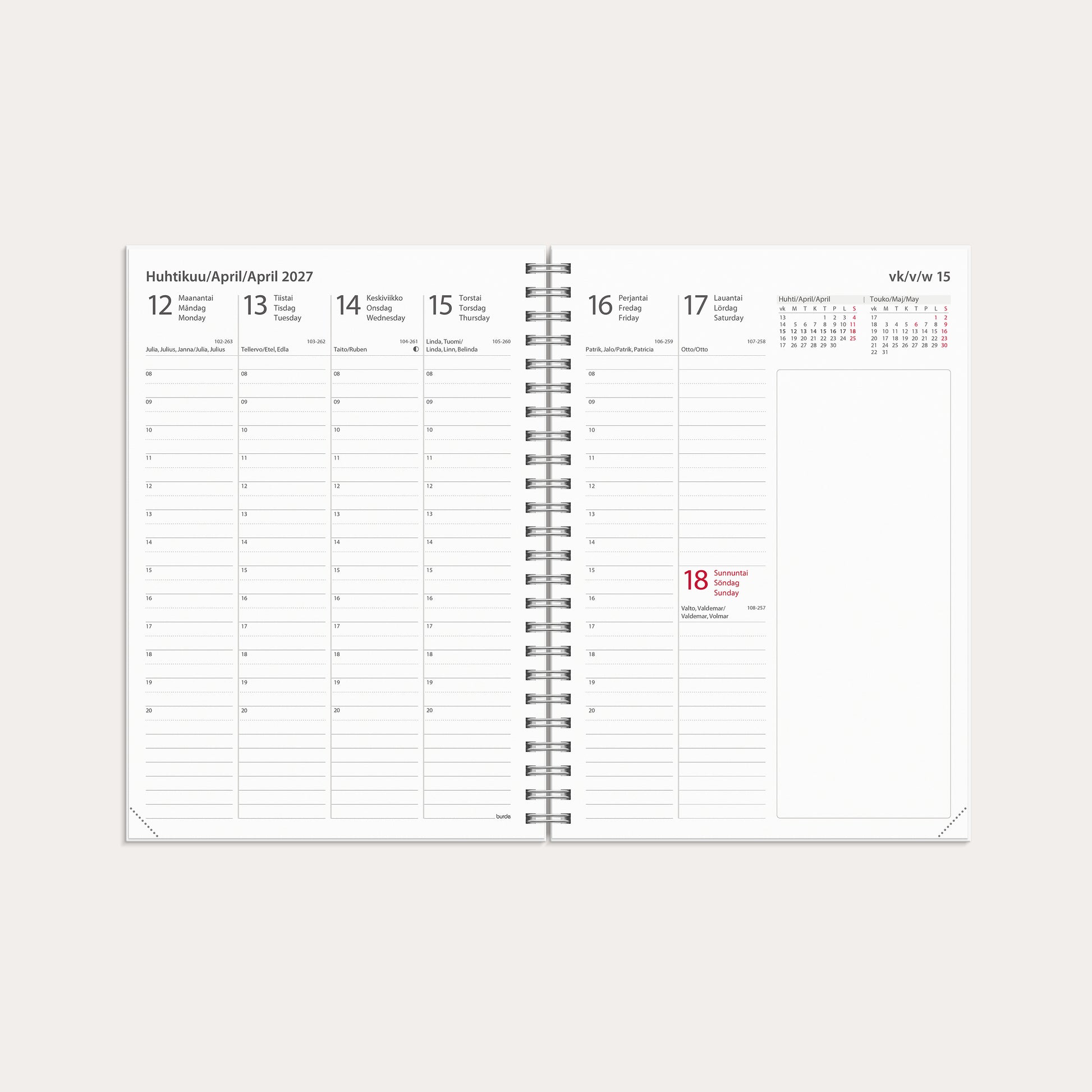 Kalenteri Study Star A5 26/27 – detail view