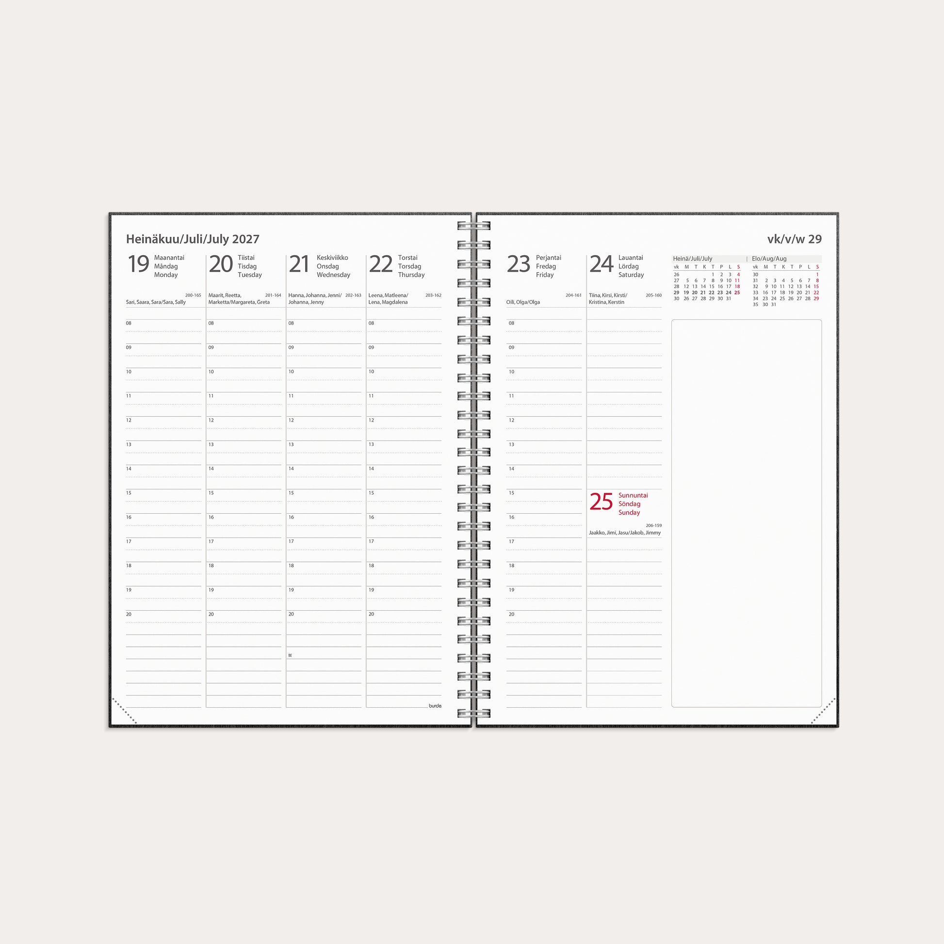 Kalenteri Study Ariane A5 26/27 musta – detail view