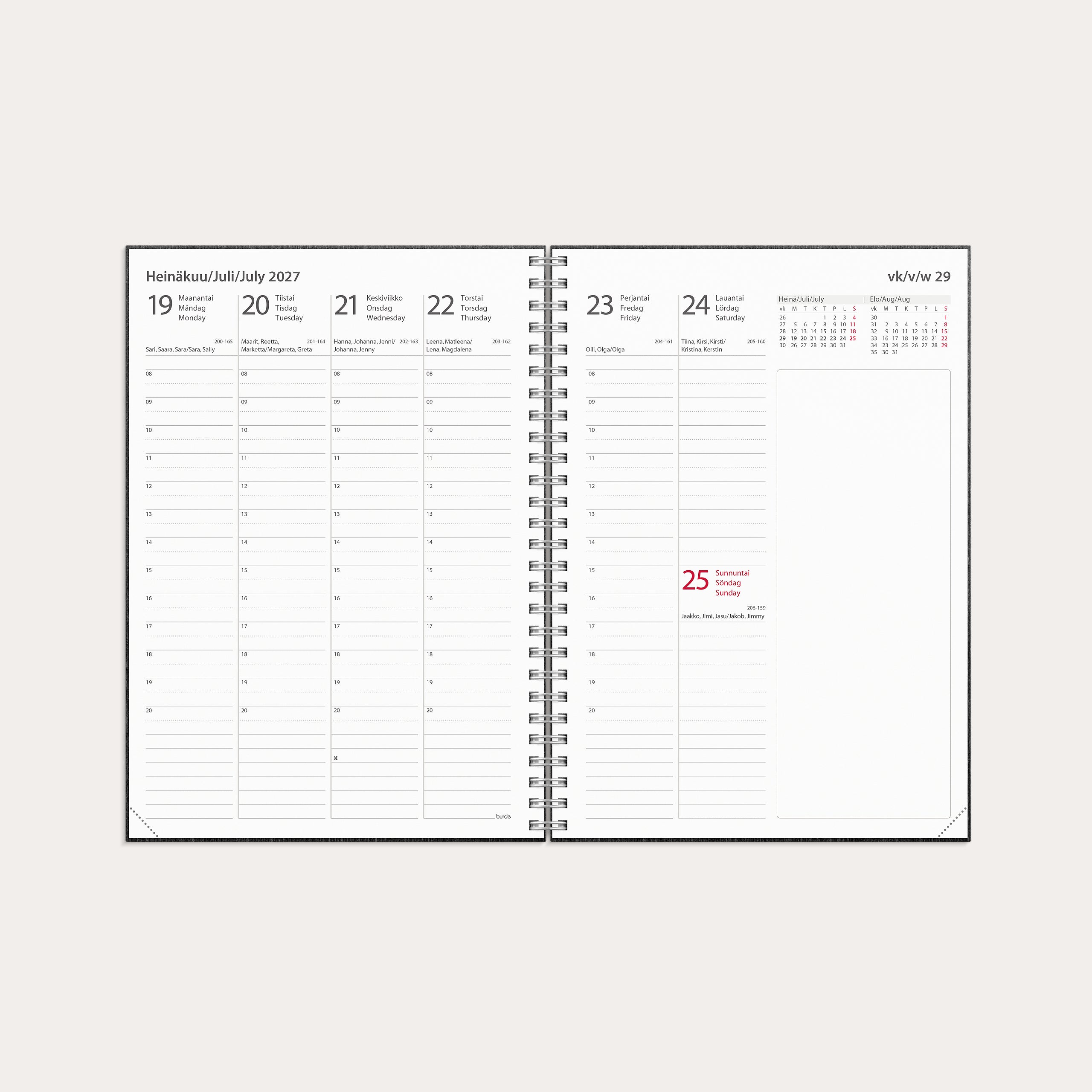 Calendar Study Ariane A5 26/27 black