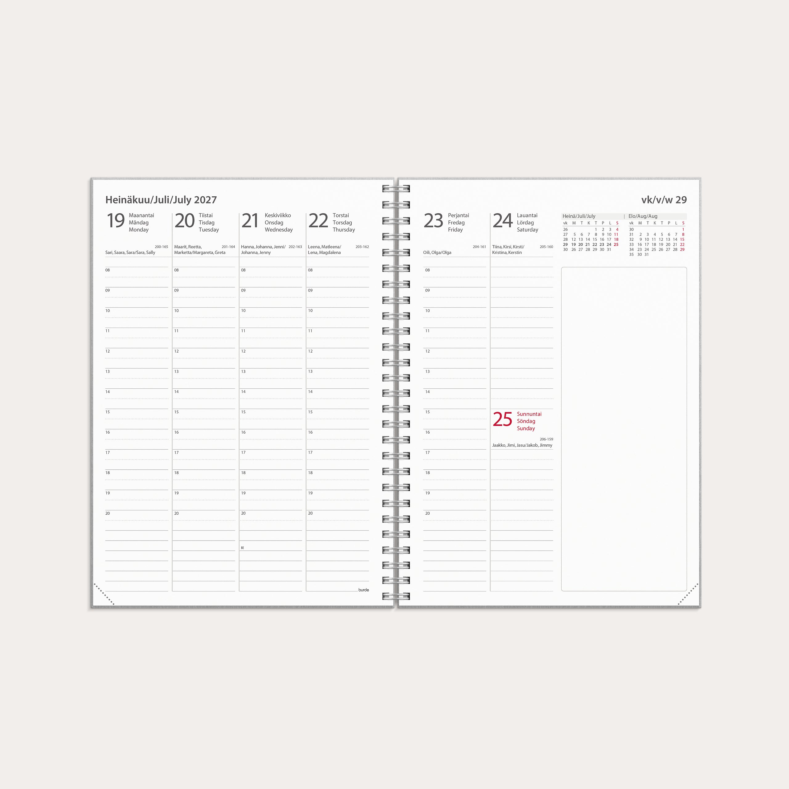 Calendar Study Ariane A5 26/27 silver
