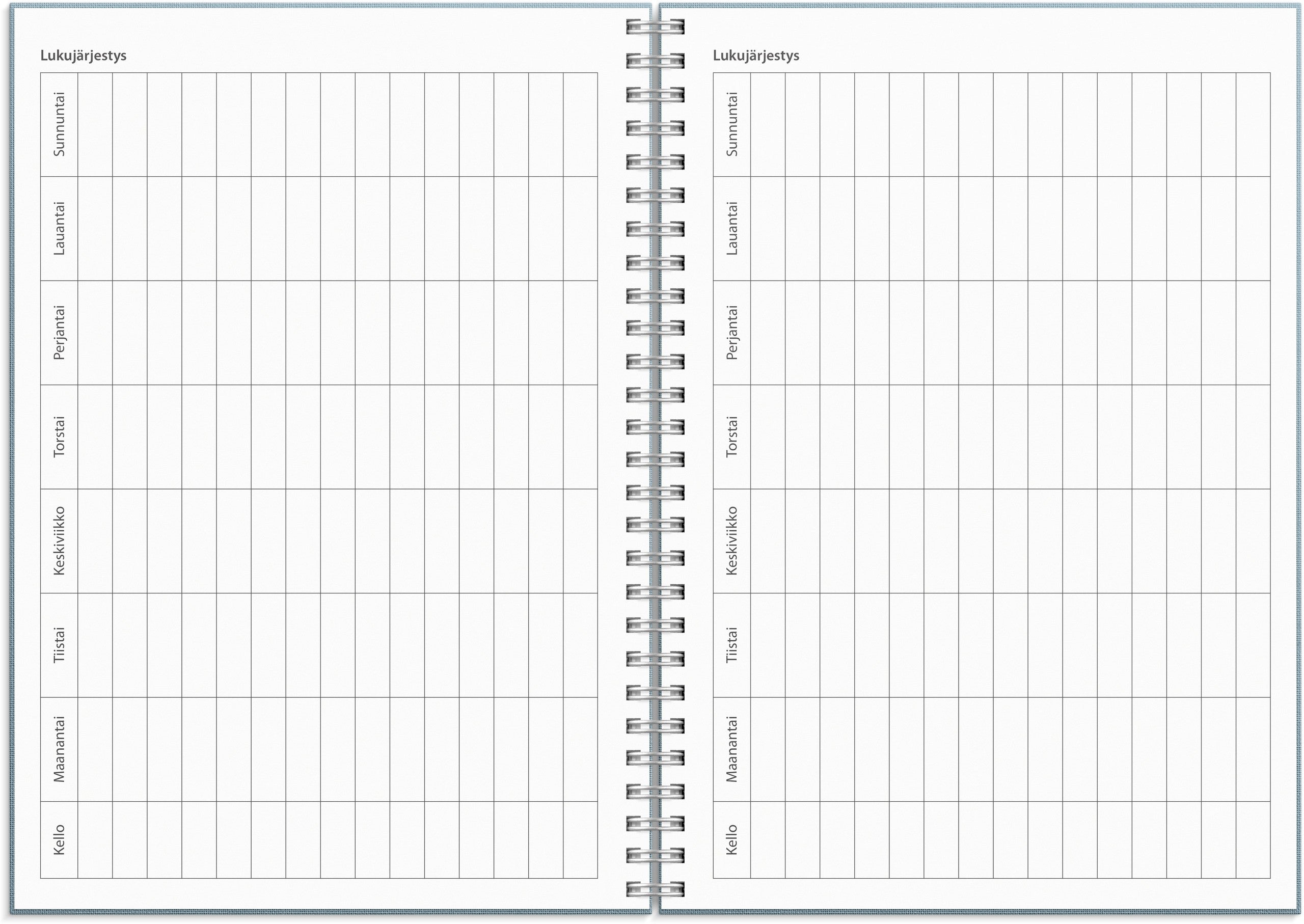Kalenteri Study Textile A5 26/27 vaaleansininen