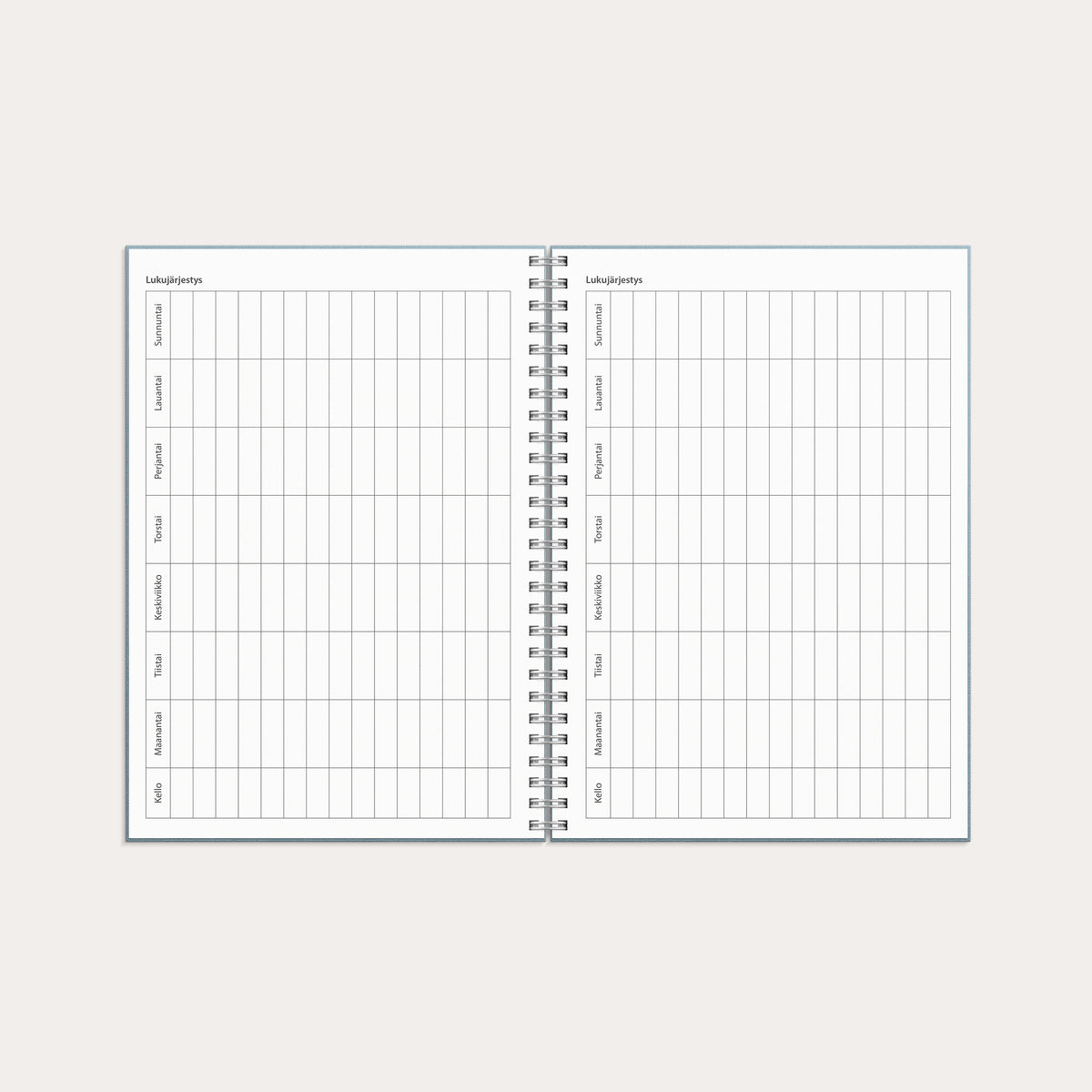 Calendar Study Textile A5 26/27 light blue