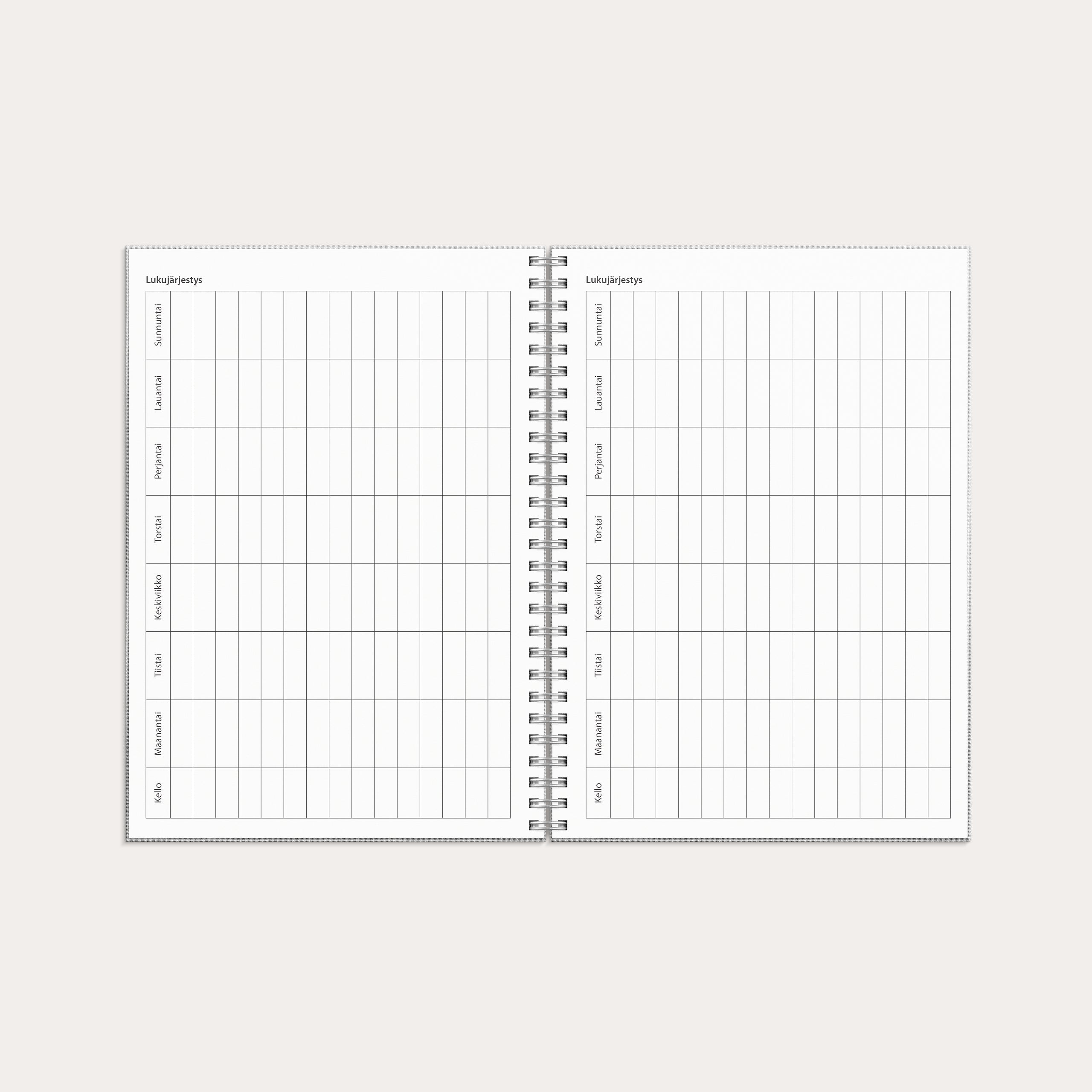 Kalenteri Study Textile A5 26/27 vaaleanharmaa – detail view