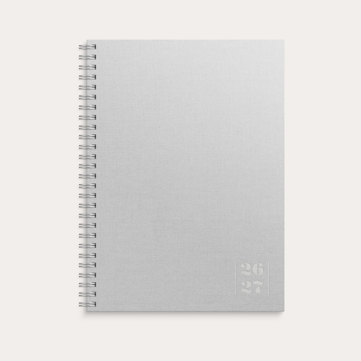 Kalenteri Study Textile A5 26/27 vaaleanharmaa