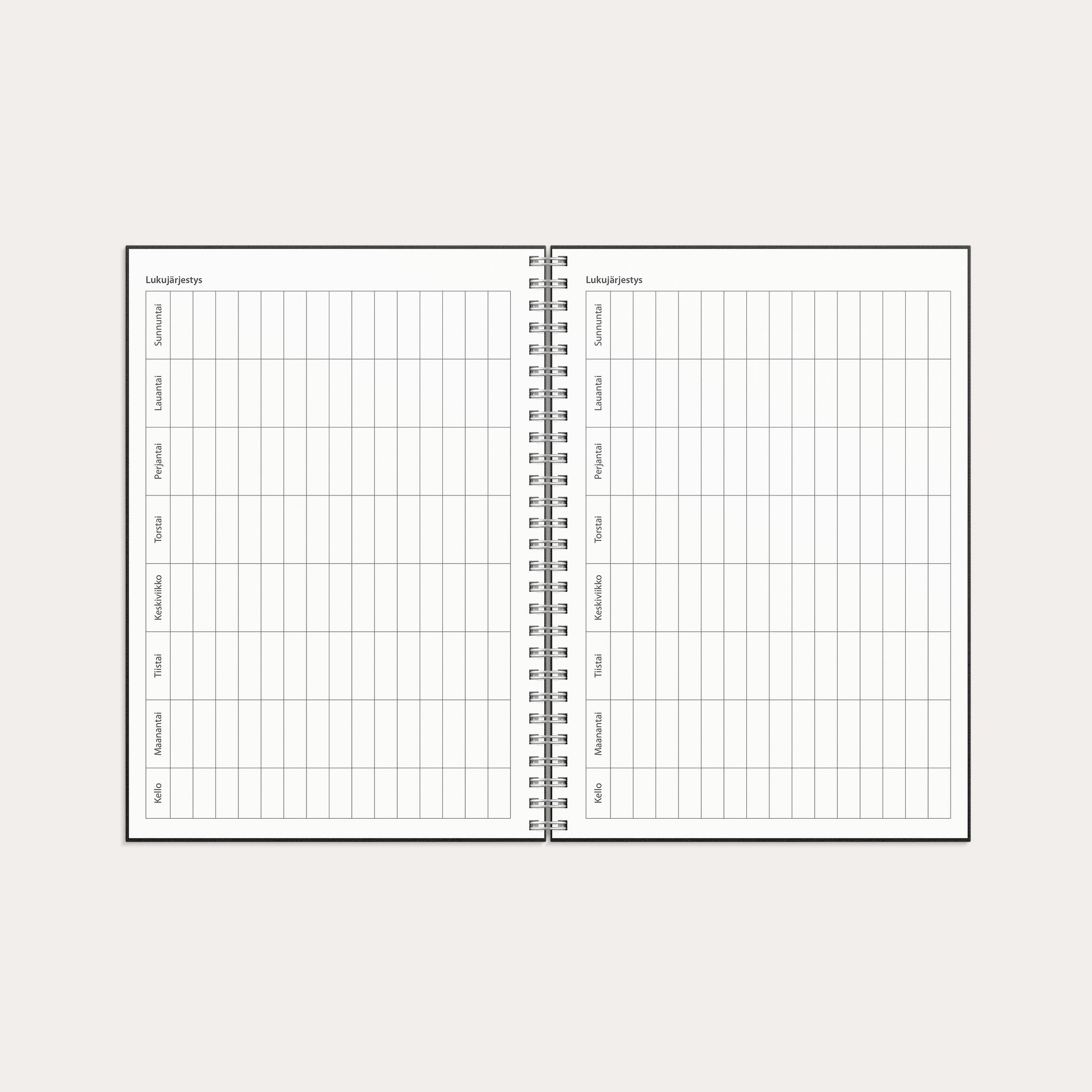 Kalenteri Study Textile A5 26/27 musta – detail view