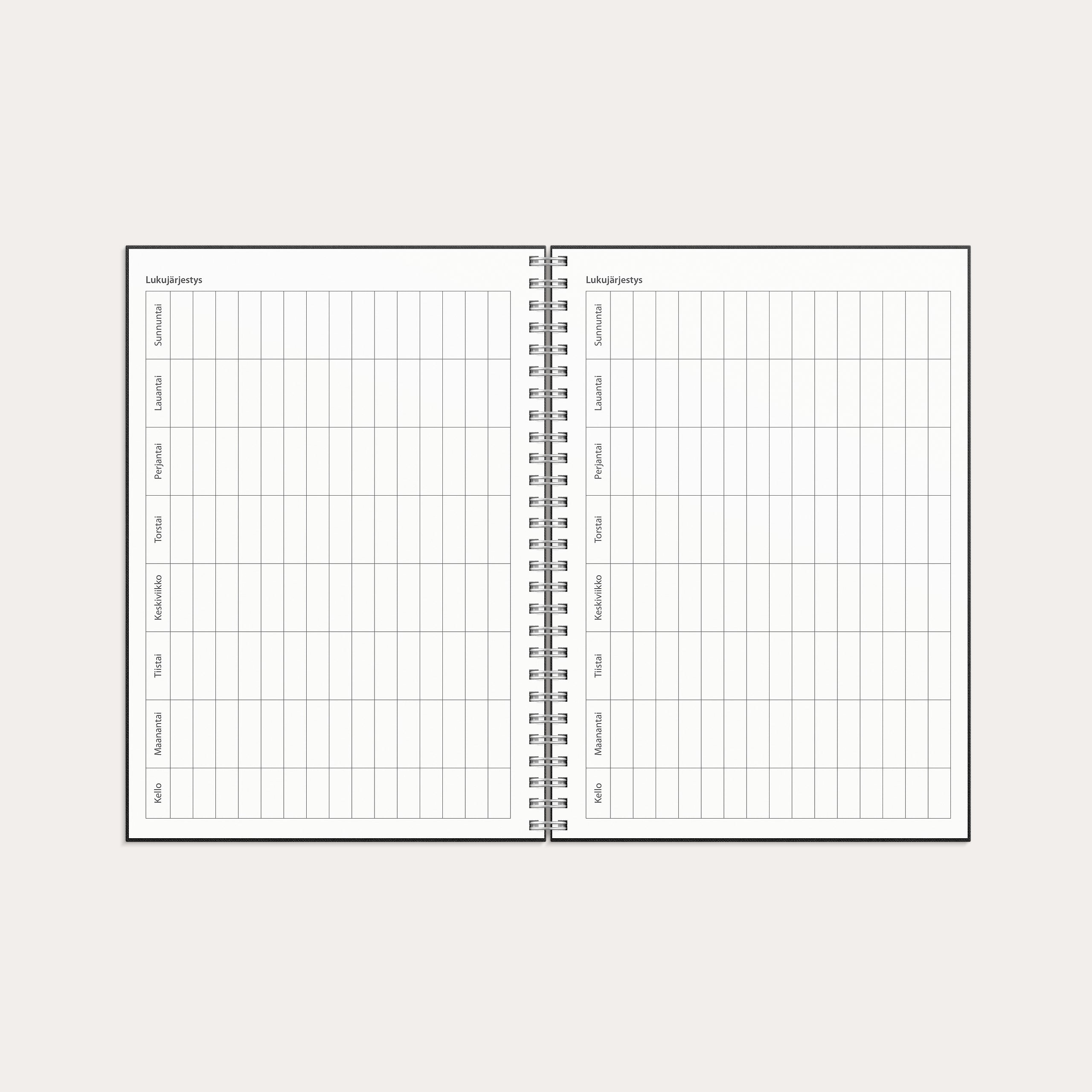 Kalenteri Study Textile A5 26/27 musta – detail view