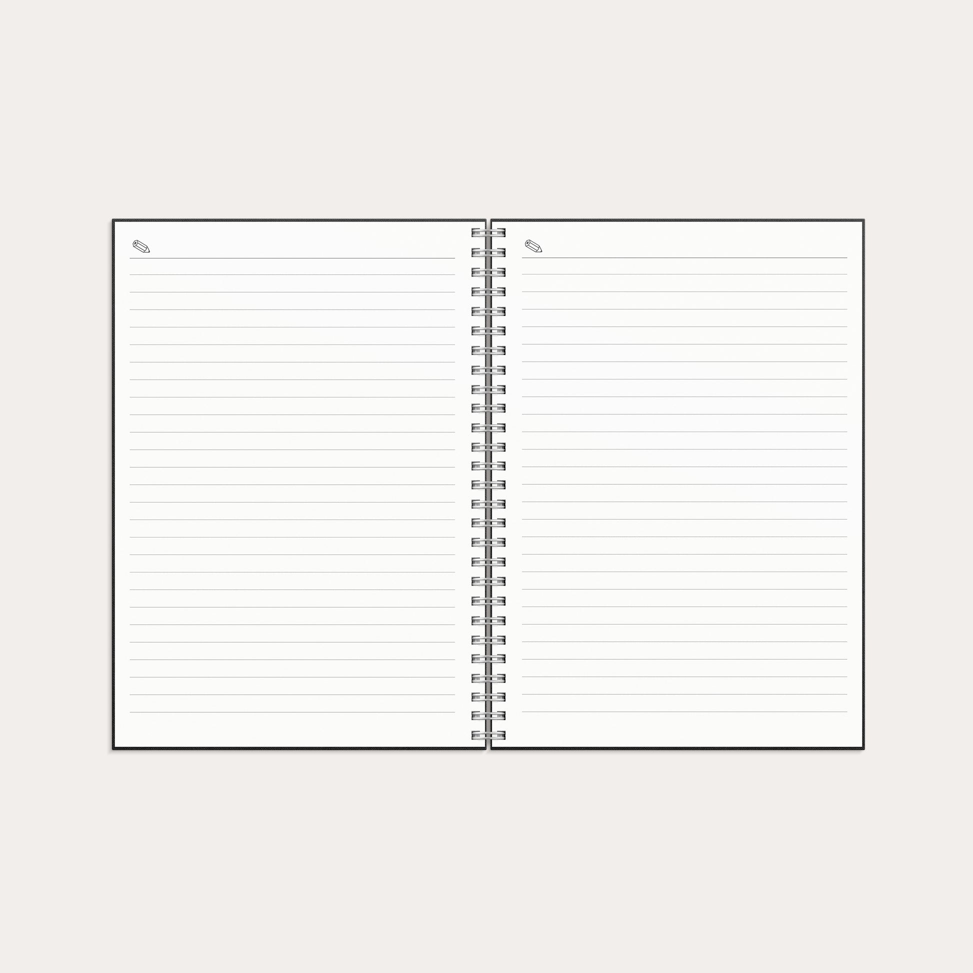 Kalenteri Study Textile A5 26/27 musta – detail view