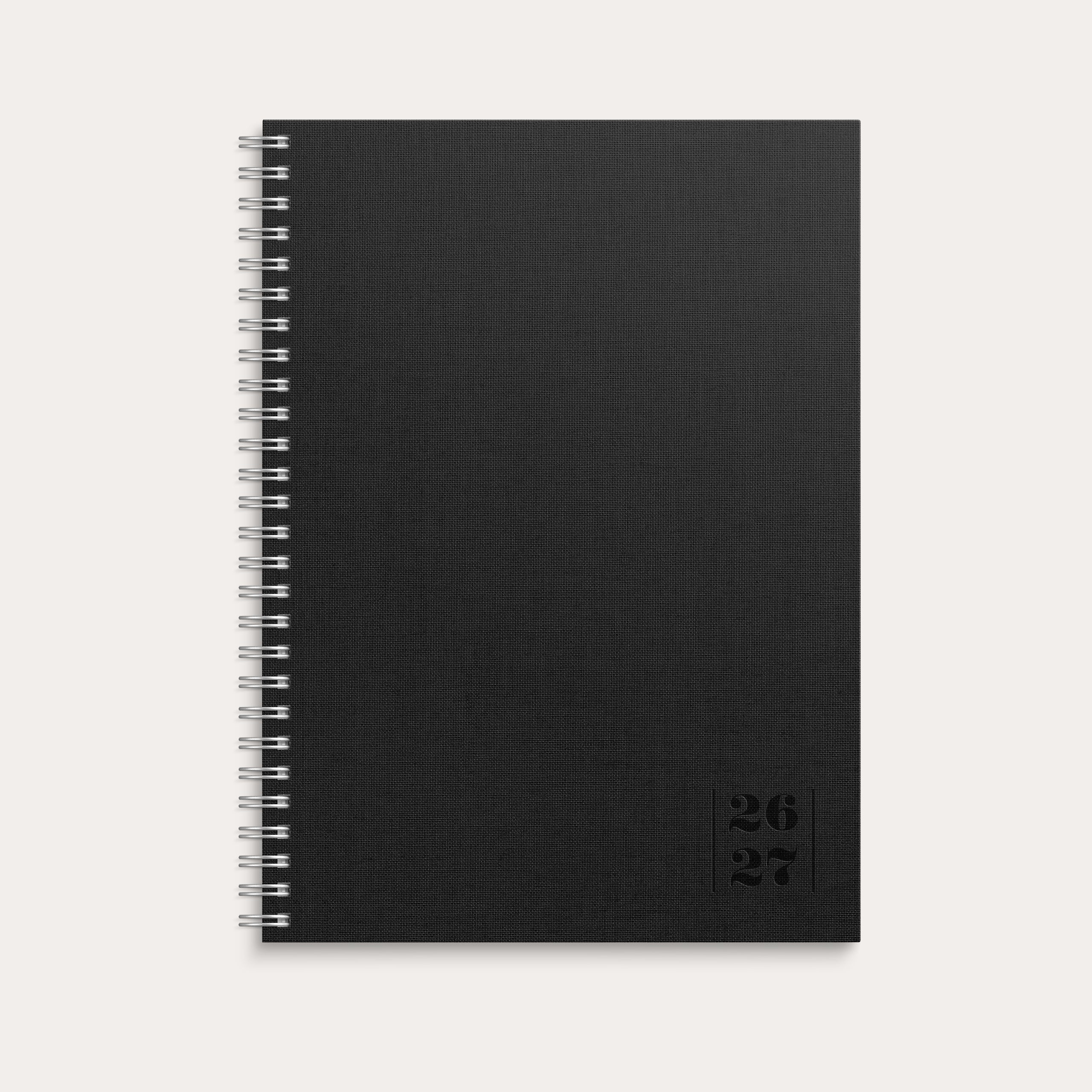 Kalenteri Study Textile A5 26/27 musta