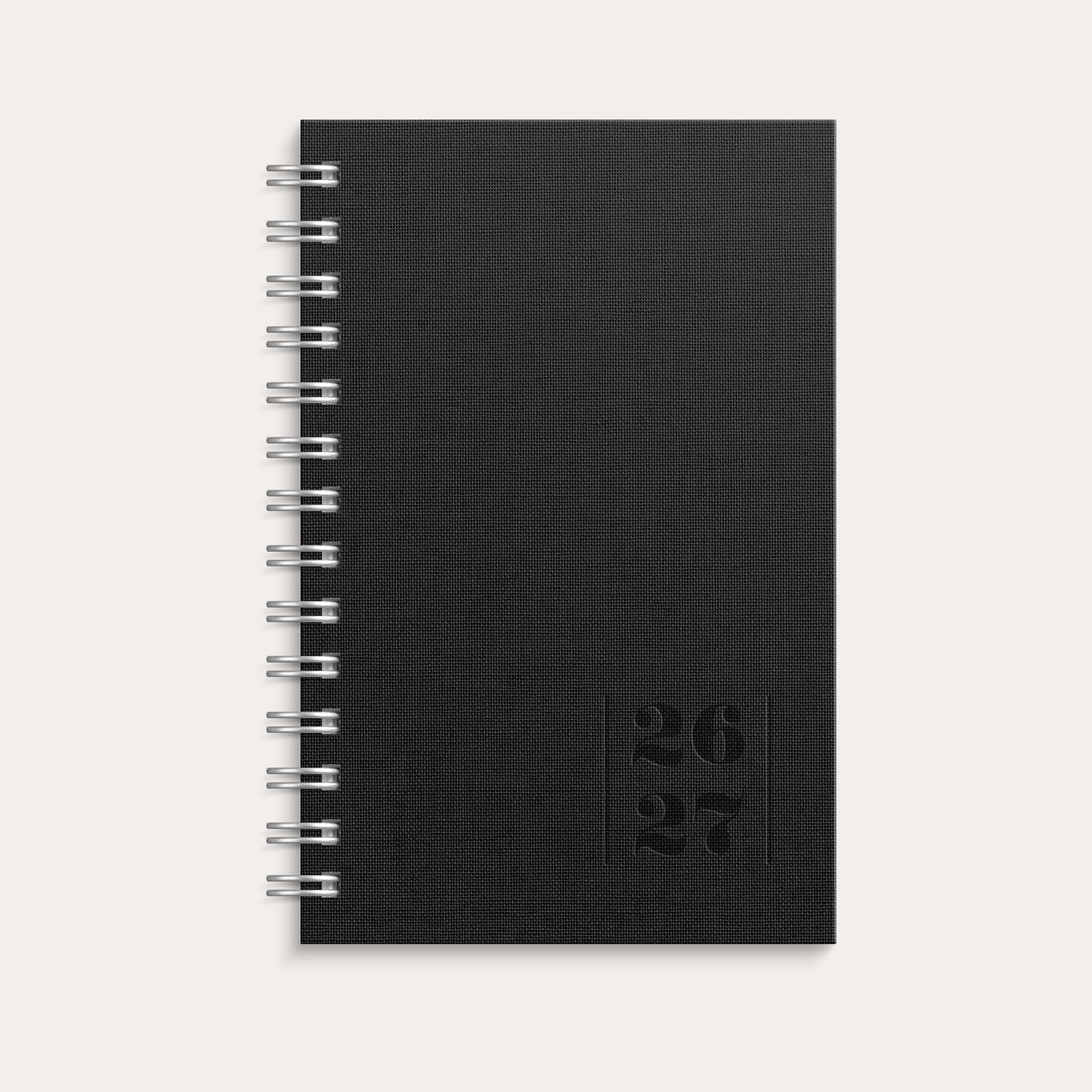 Kalenteri Compact Textile 26/27 musta