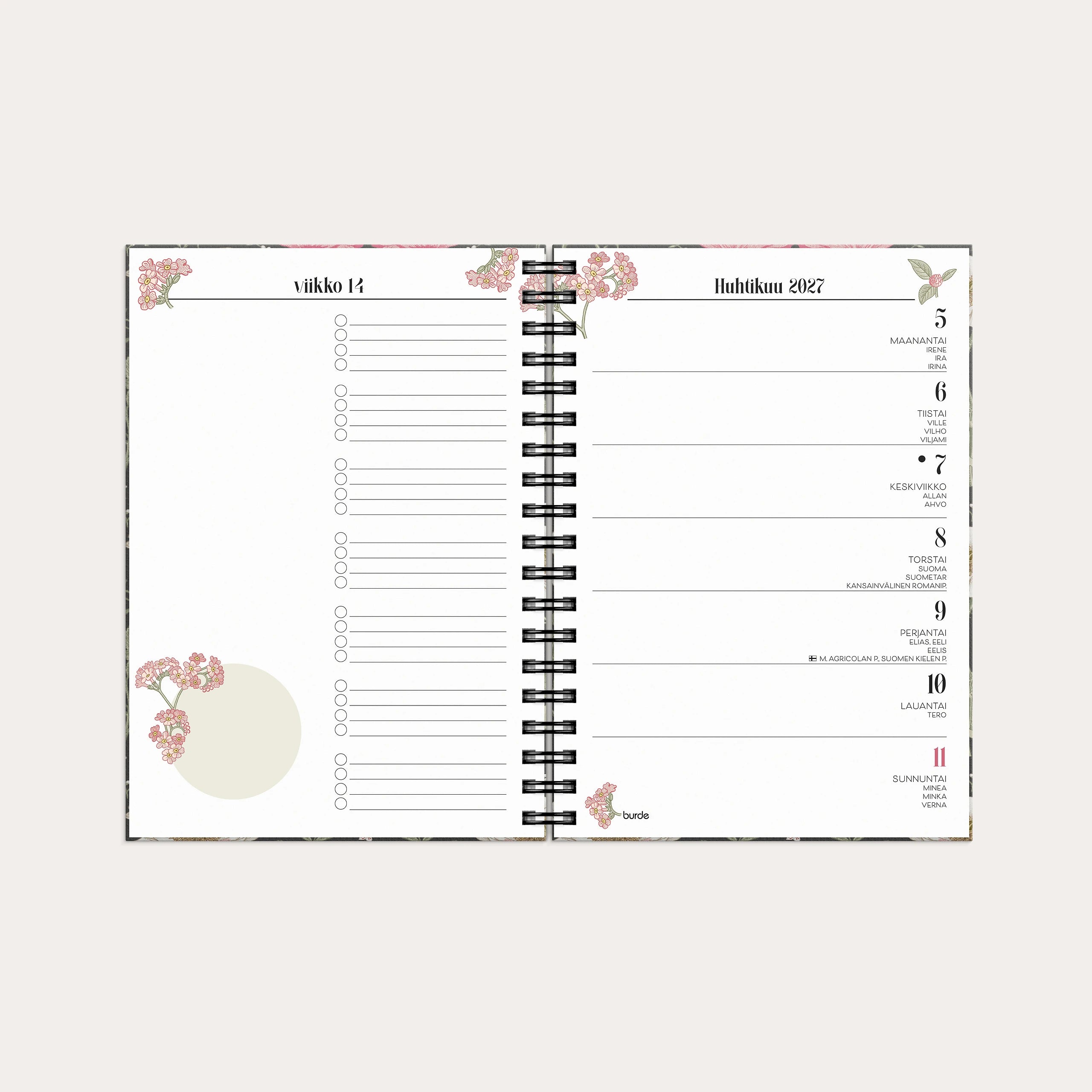 Life Planner Floral A6 2027
