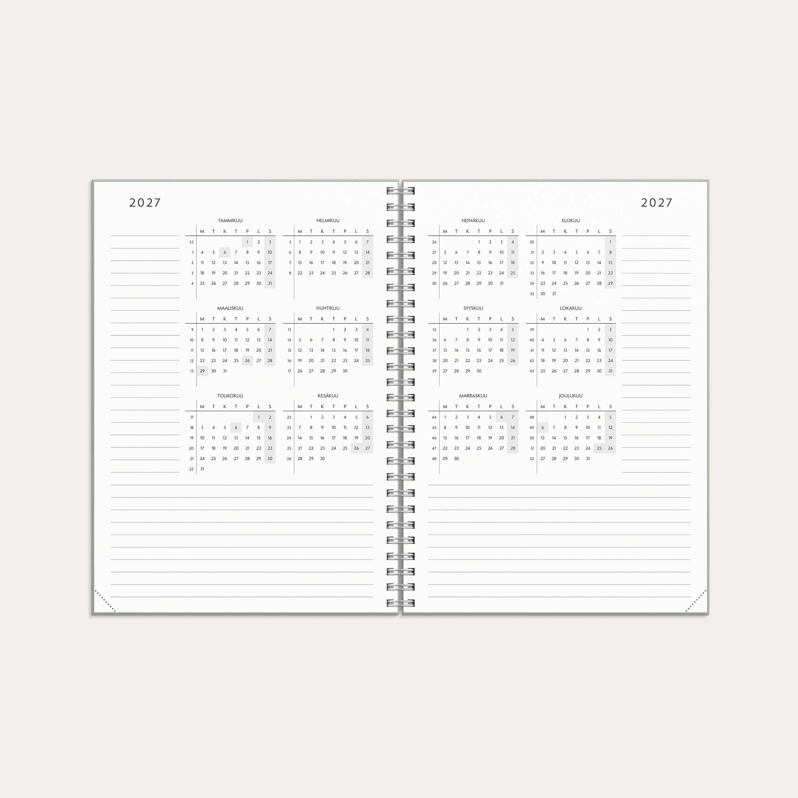 Kalenteri Plan more A5 2027
