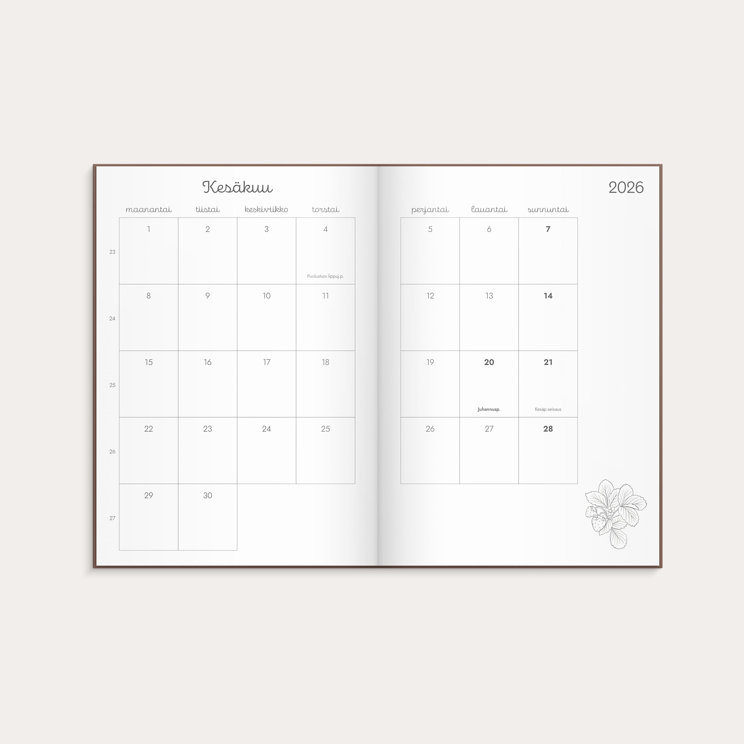 Kalender 2026 Doodle inbunden