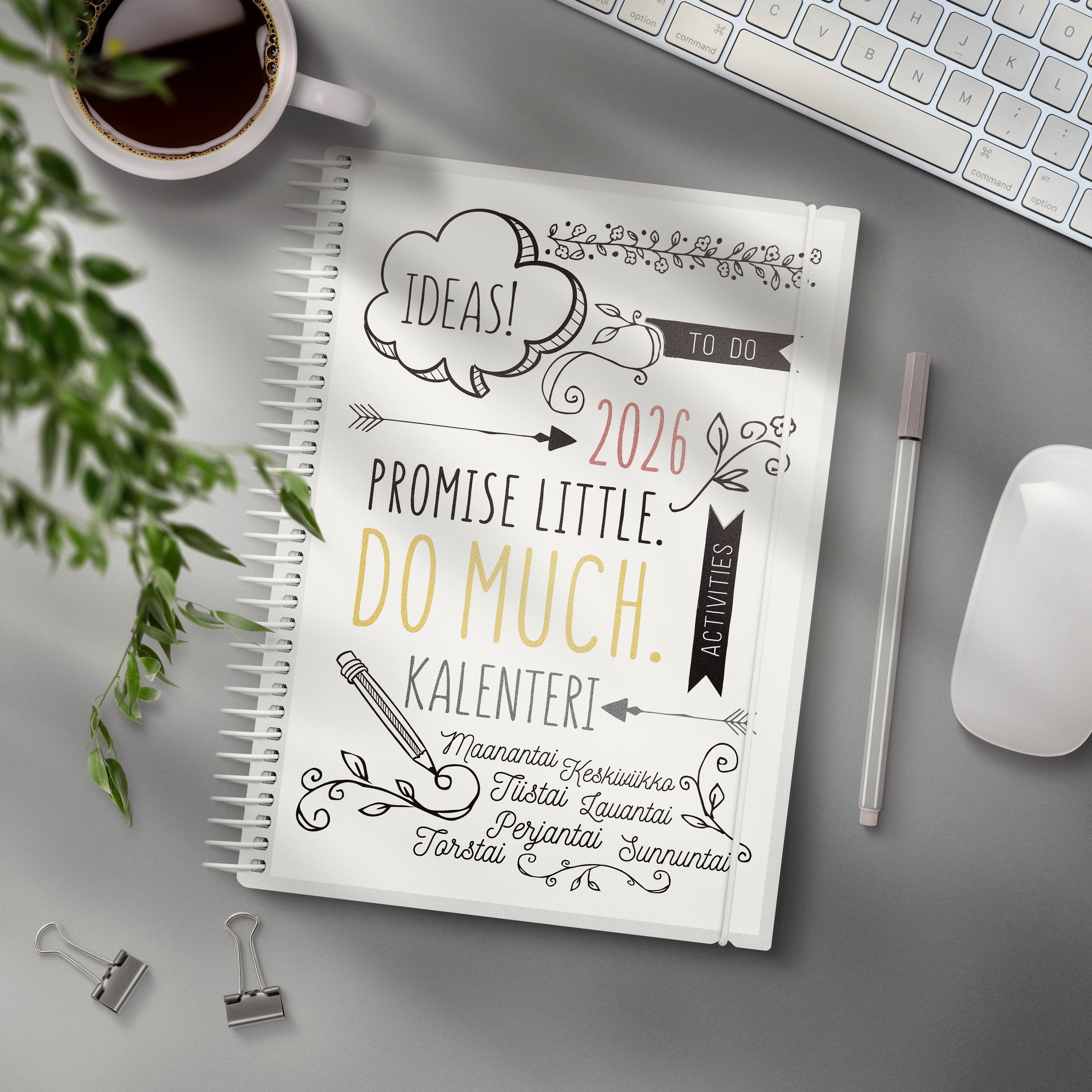 Kalenteri 2026 Scribble A5