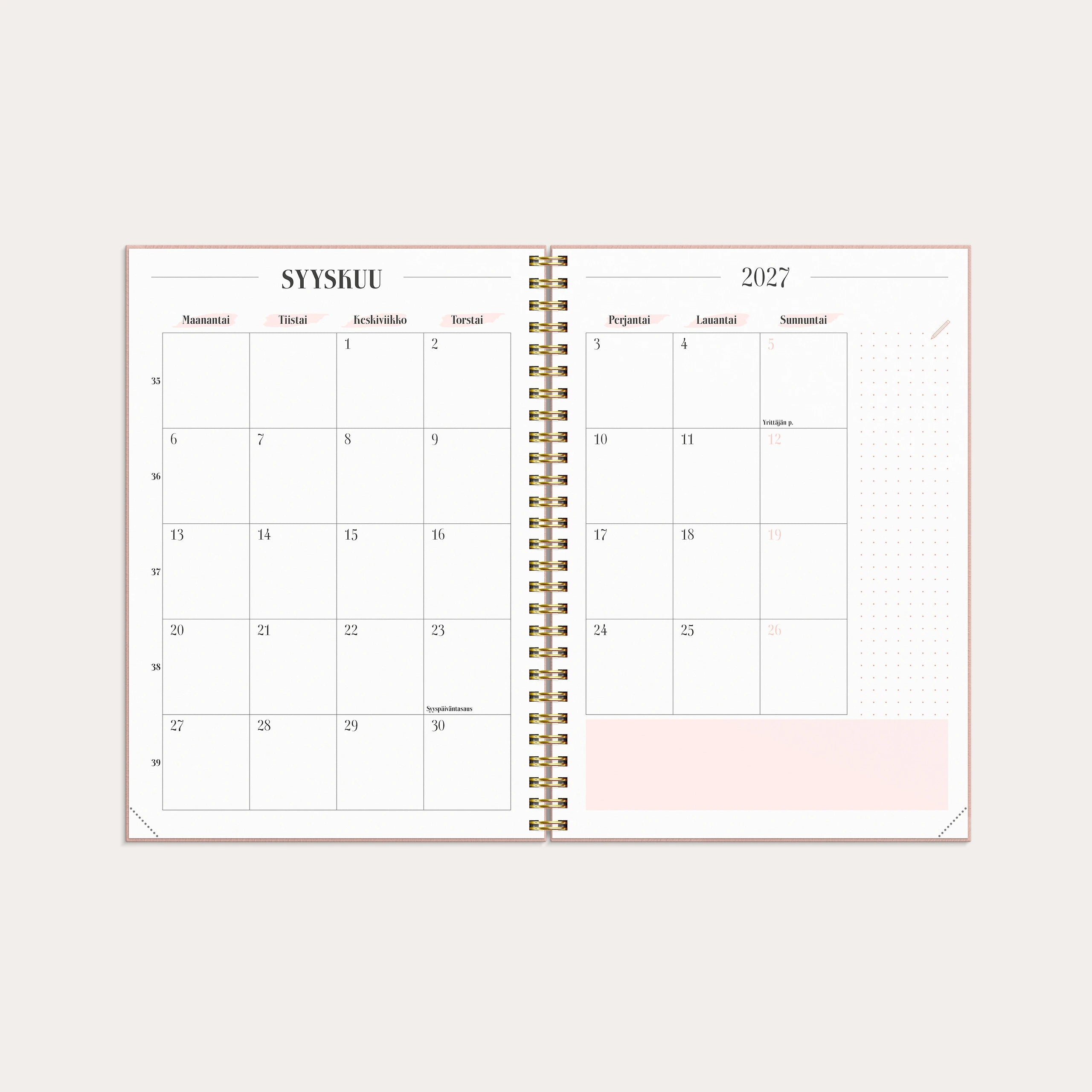 Life Planner Pink 2027