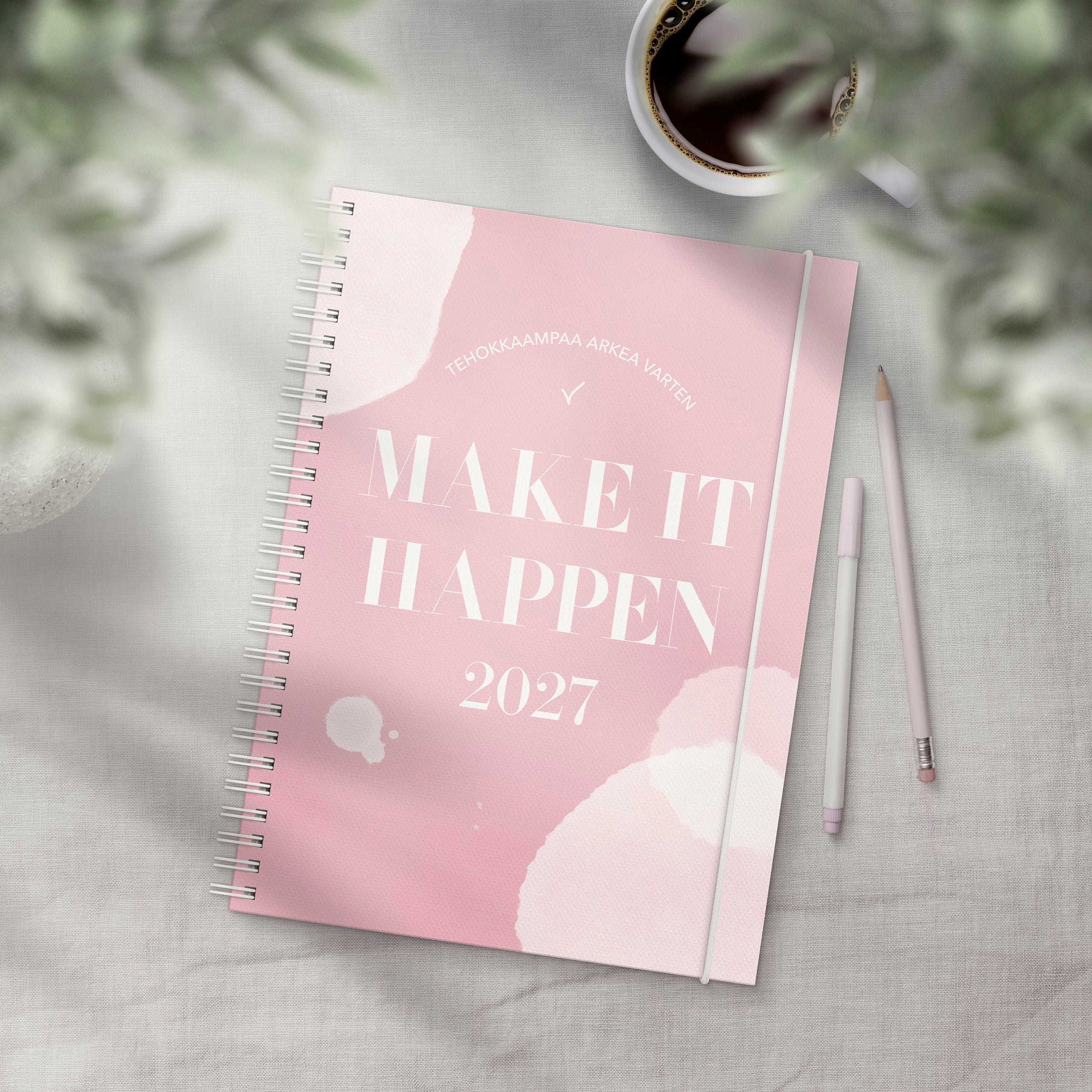 Kalenteri 2027 Make It Happen roosa