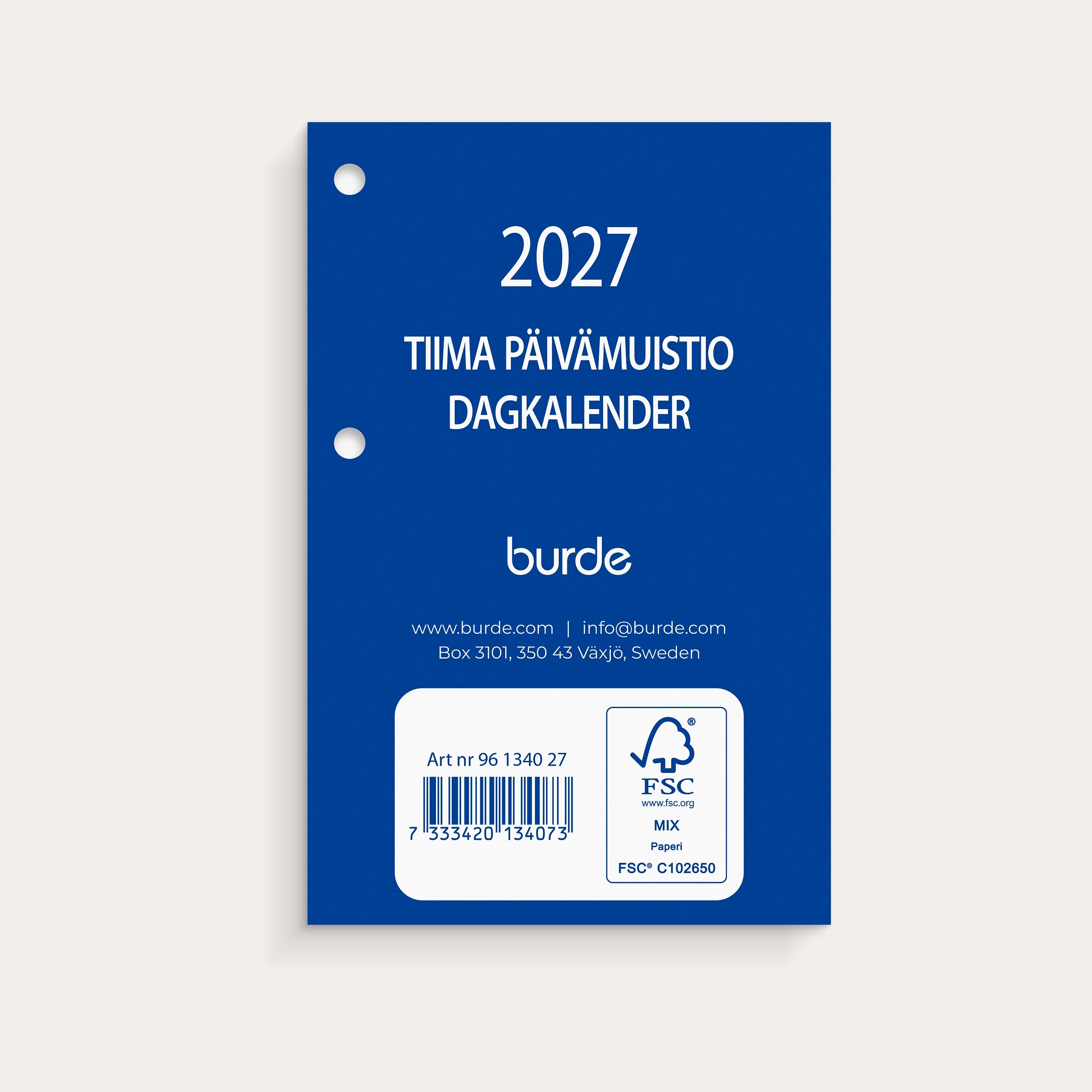Pöytäkalenteri 2027 Tiima päivämuistio