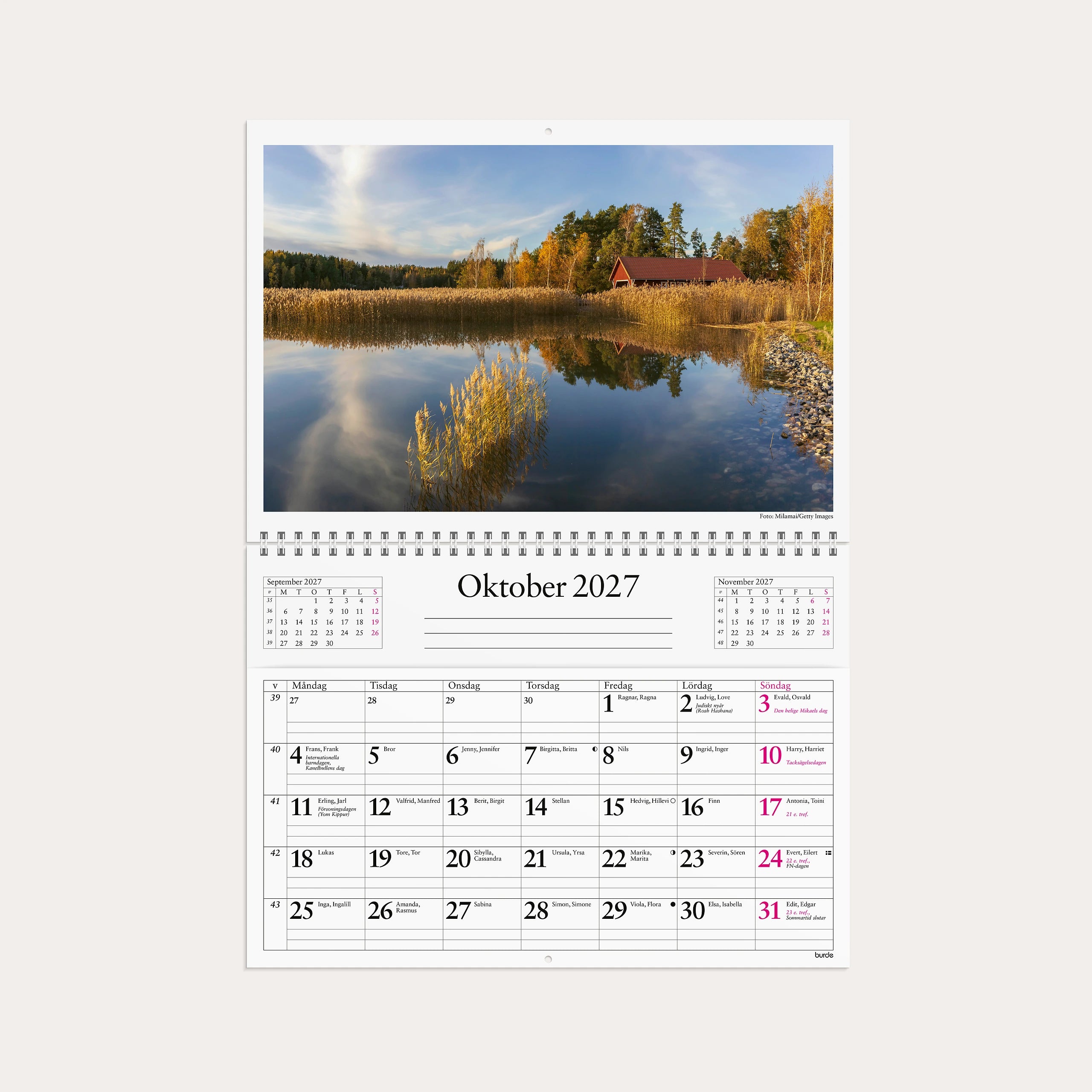 Väggkalender 2027 Väggficka