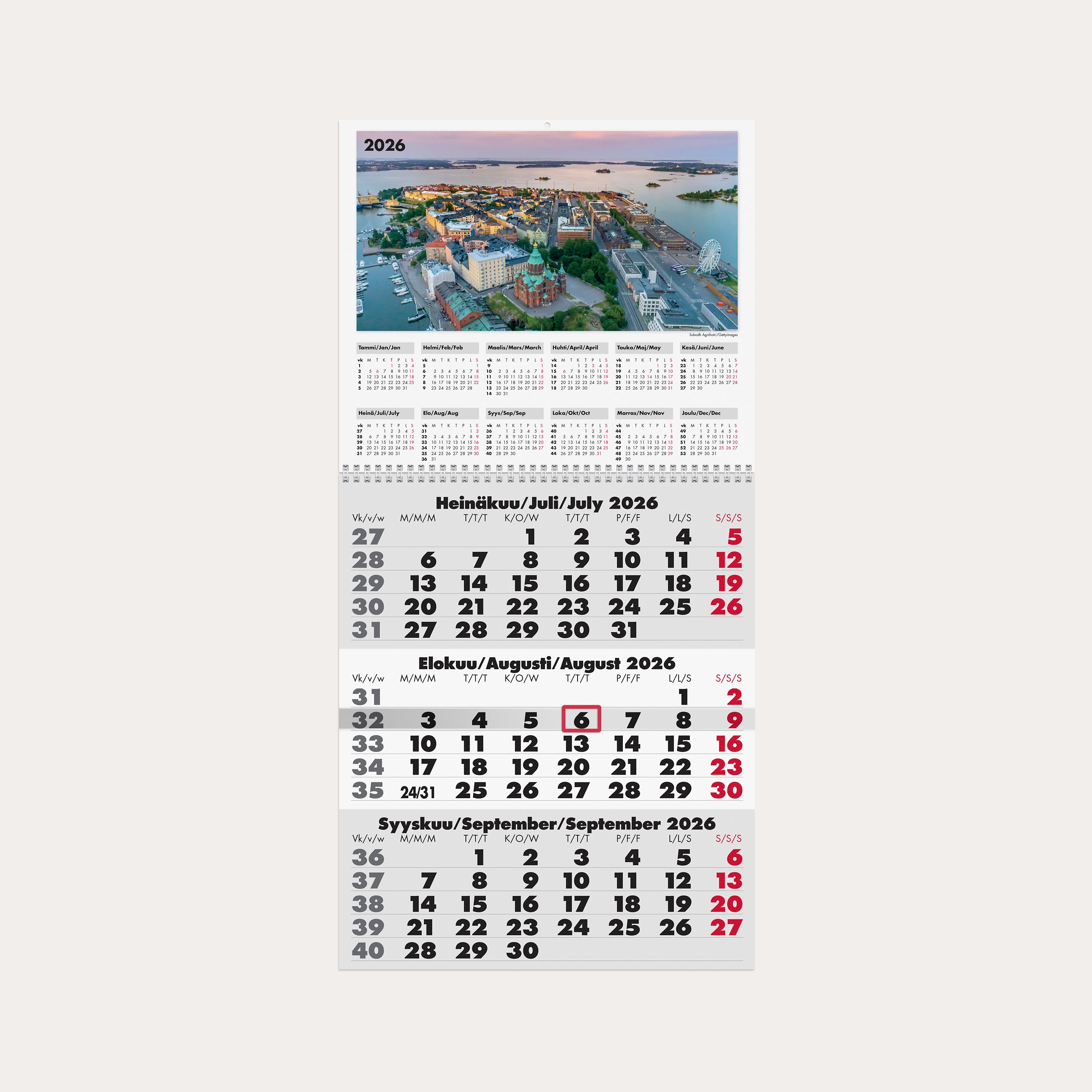 Seinäkalenteri 2026 Triplaner