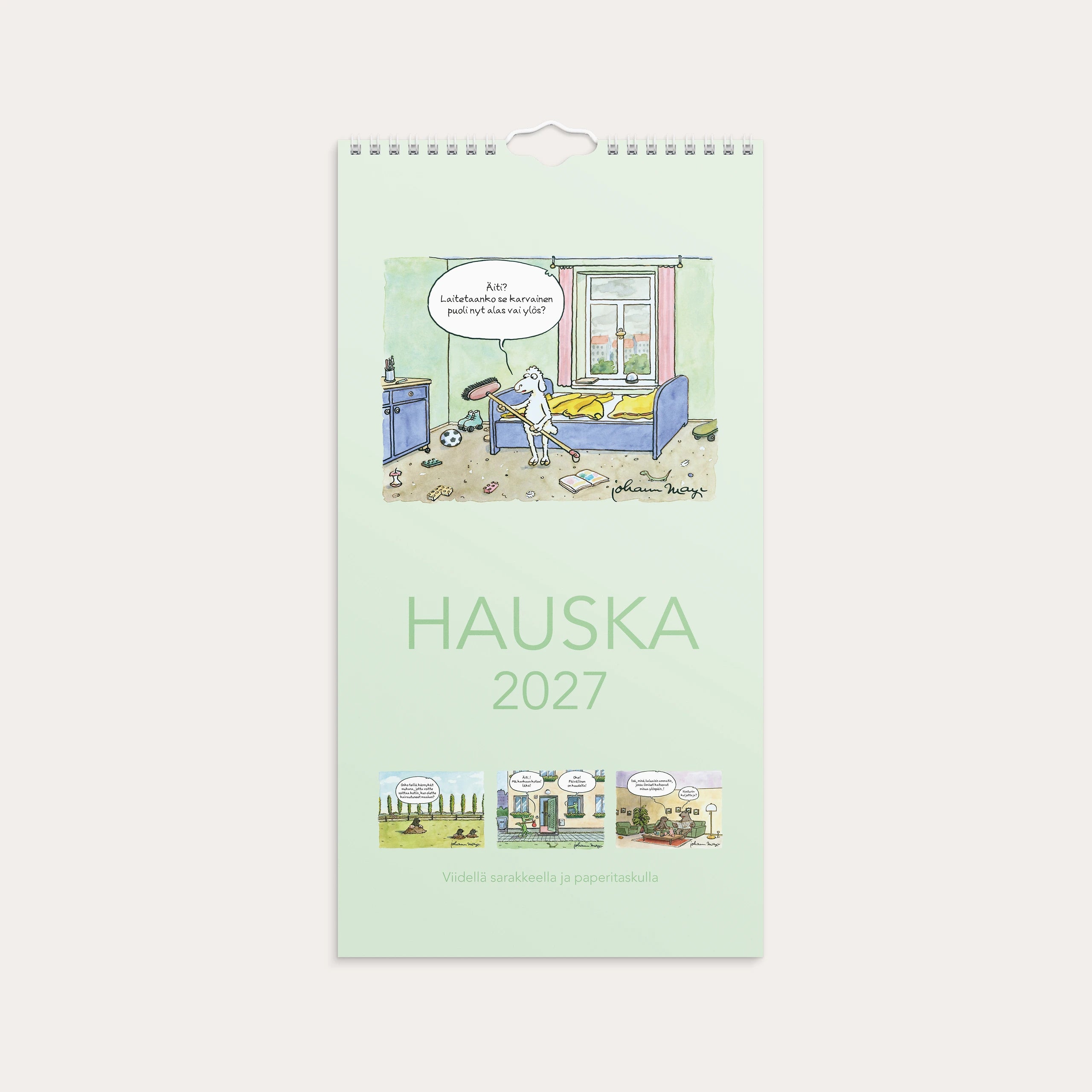 Perhekalenteri 2027 Hauska paperitaskulla