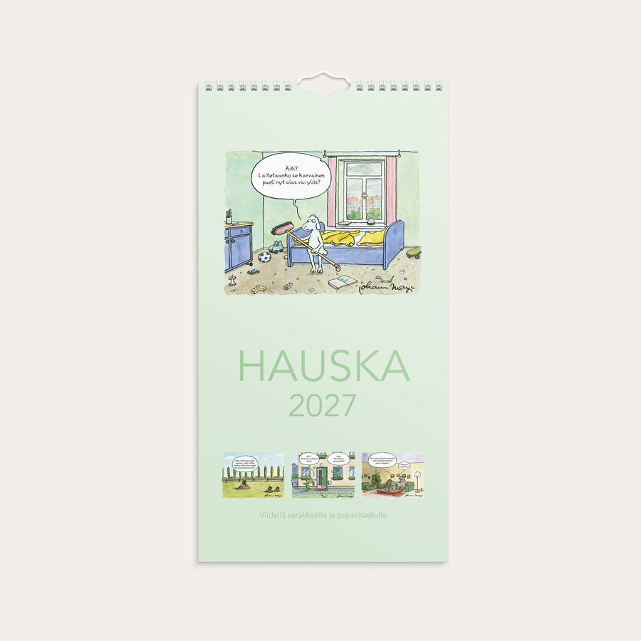Perhekalenteri 2027 Hauska paperitaskulla
