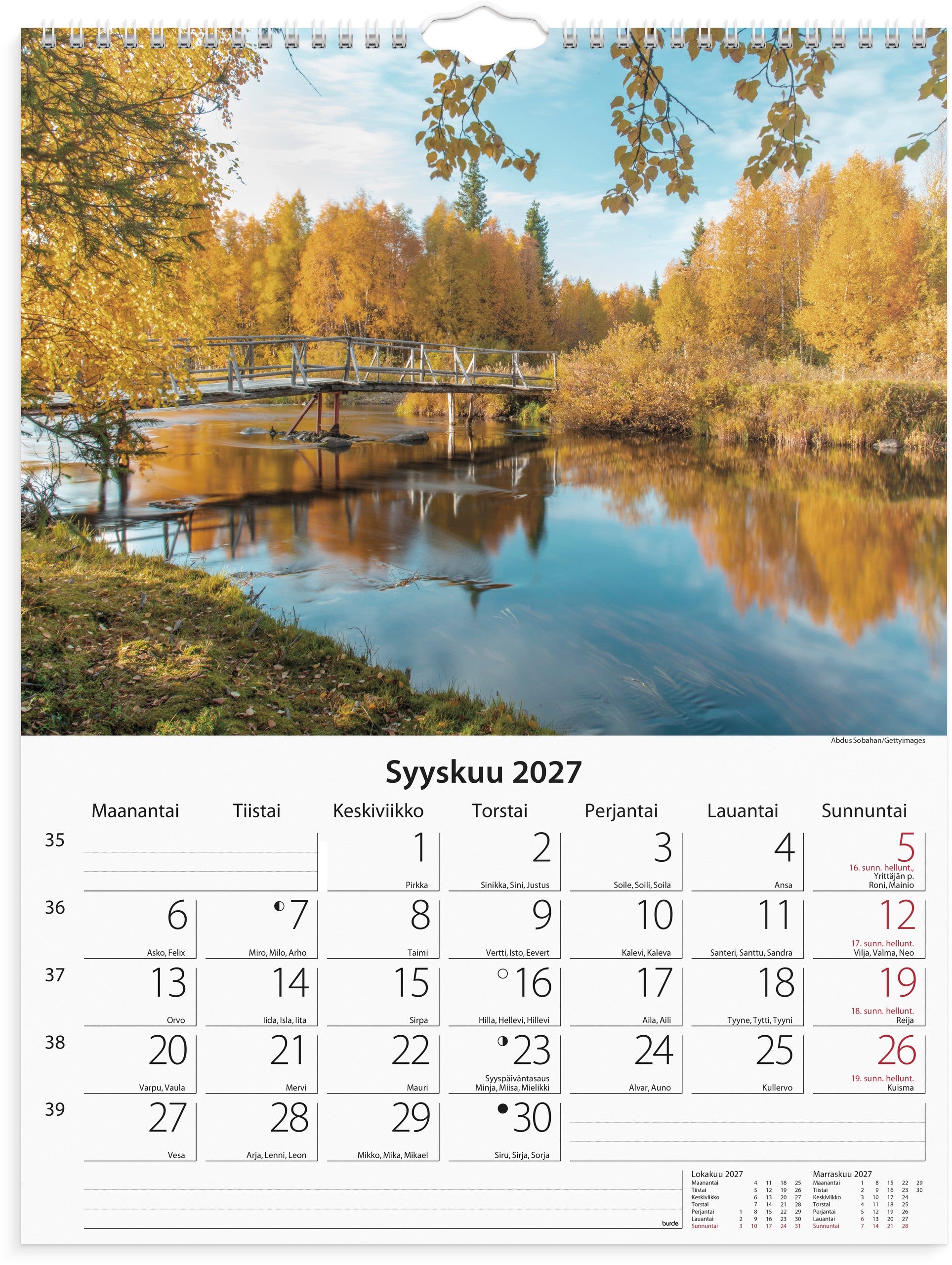 Seinäkalenteri 2027 Luonto