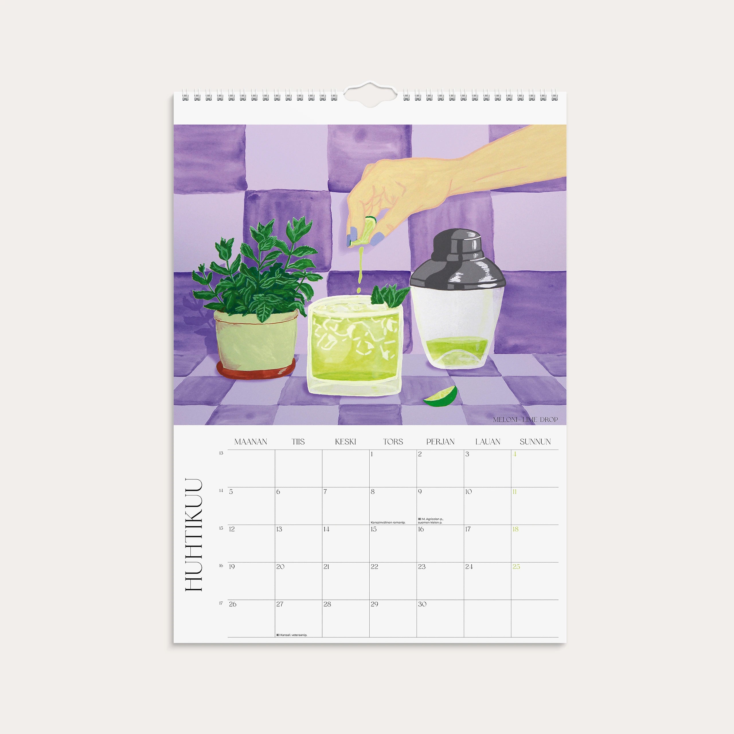 Wall calendar 2027 Drink Posters