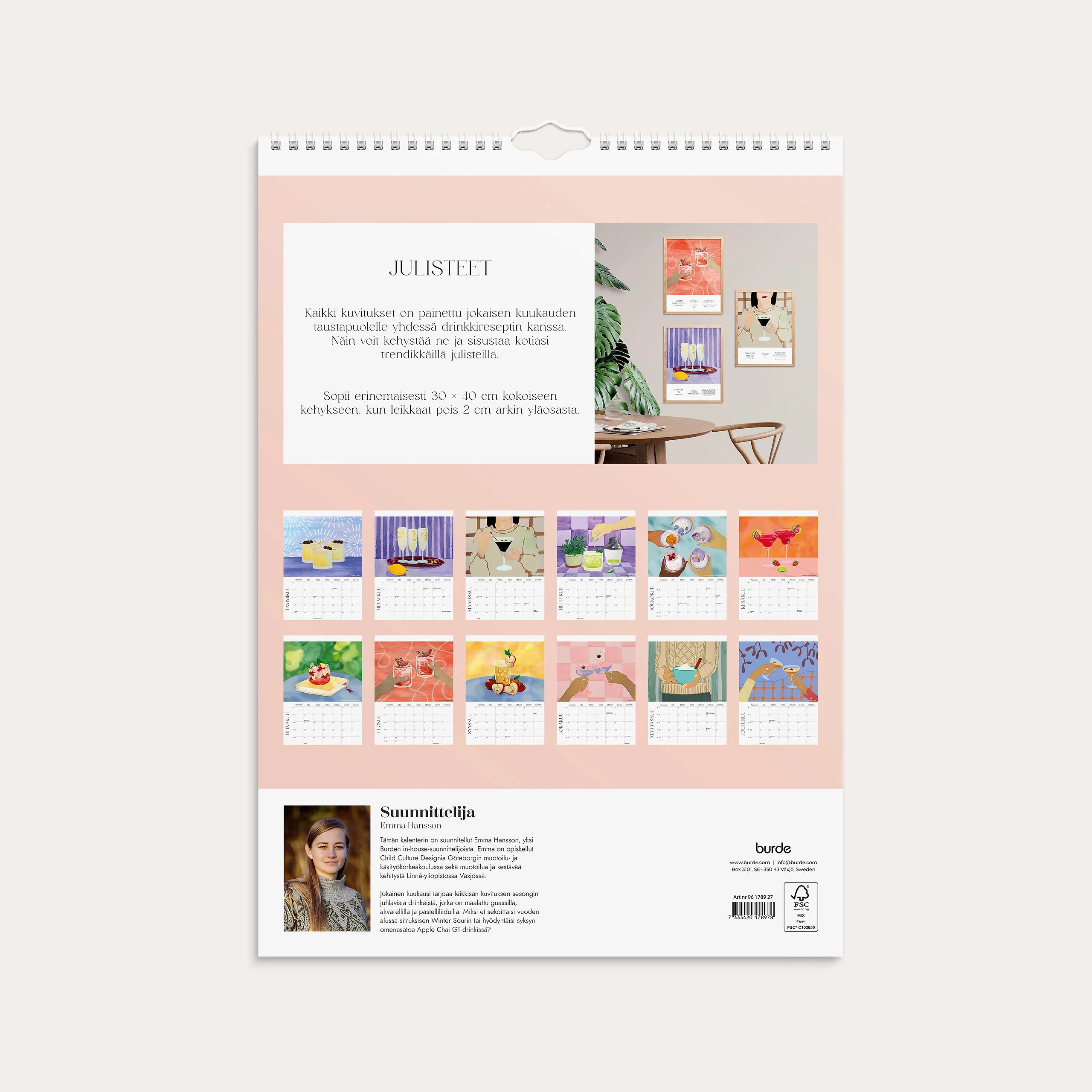 Wall calendar 2027 Drink Posters