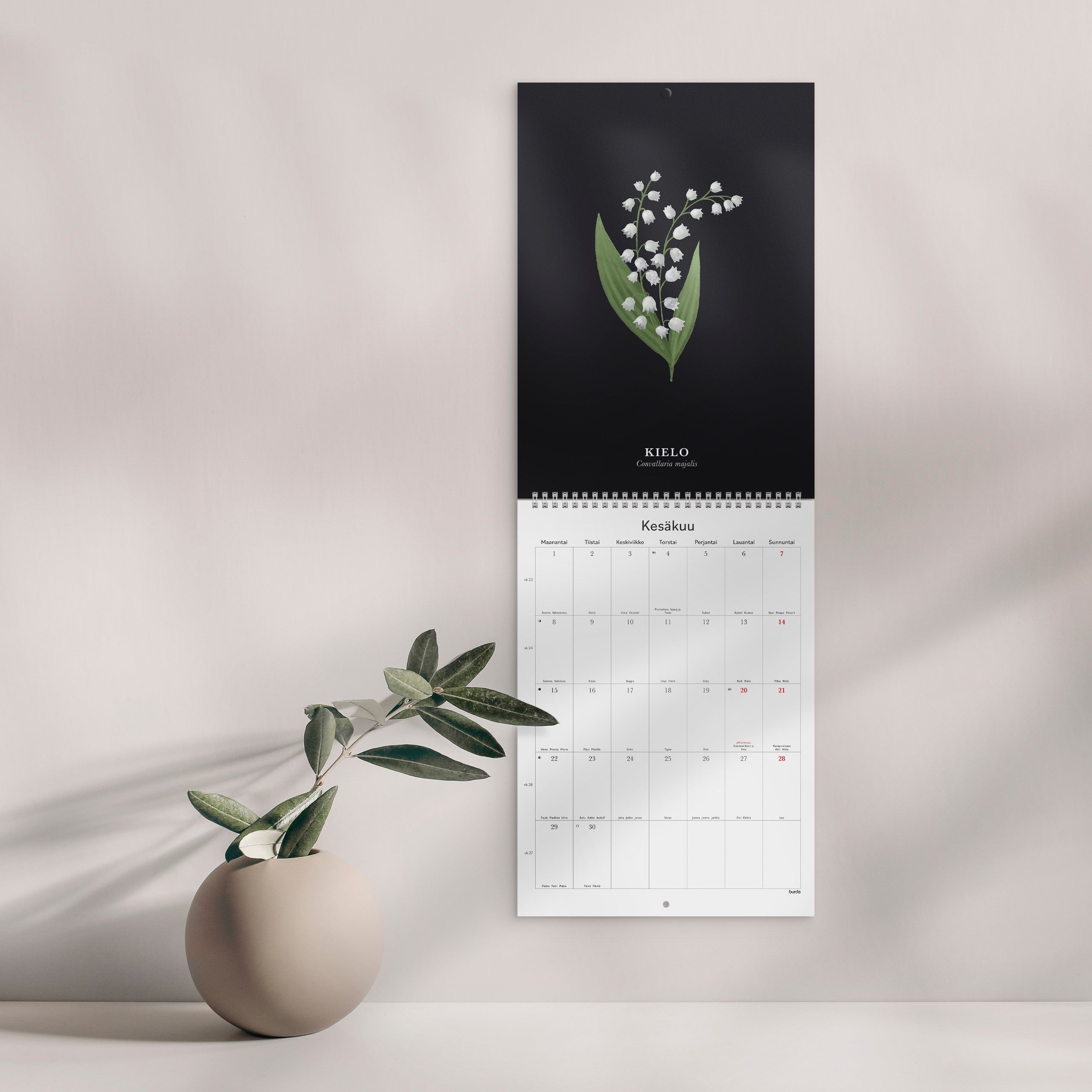 Väggkalender 2026 Blomster