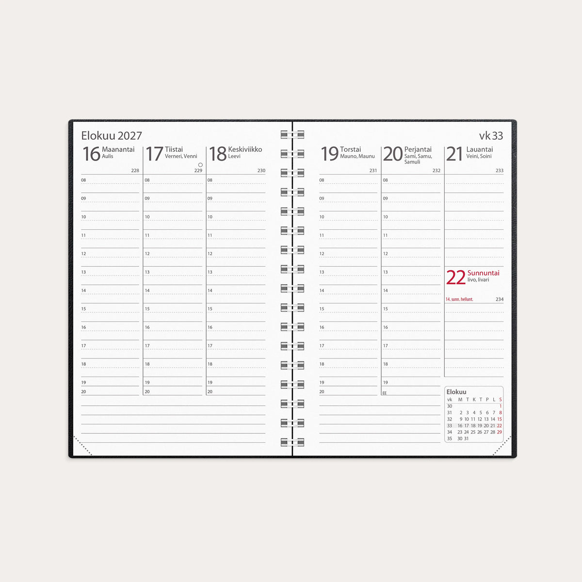 Calendar 2027 Exclusive black plastic