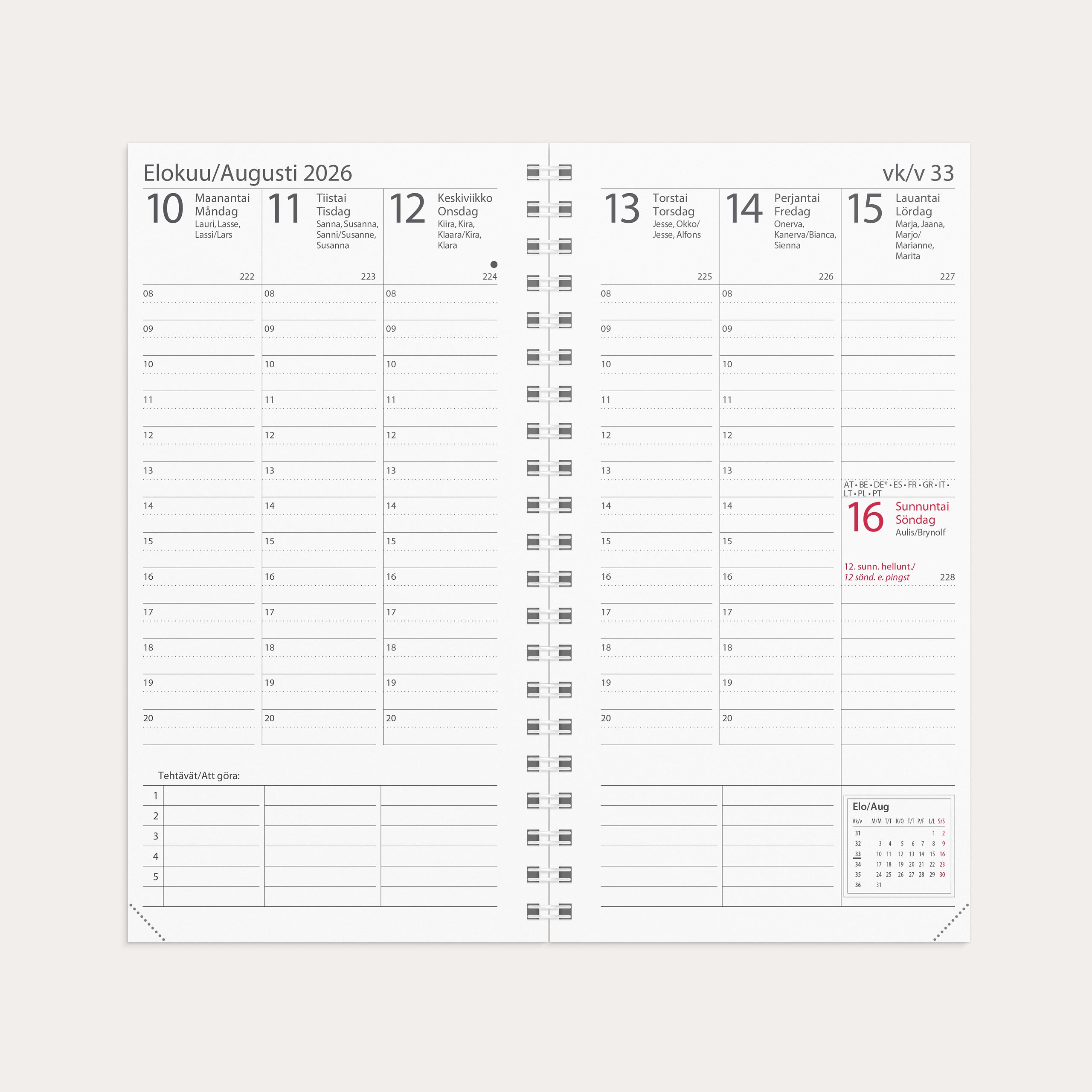 Kalenteri 2026 Interplano vuosipaketti