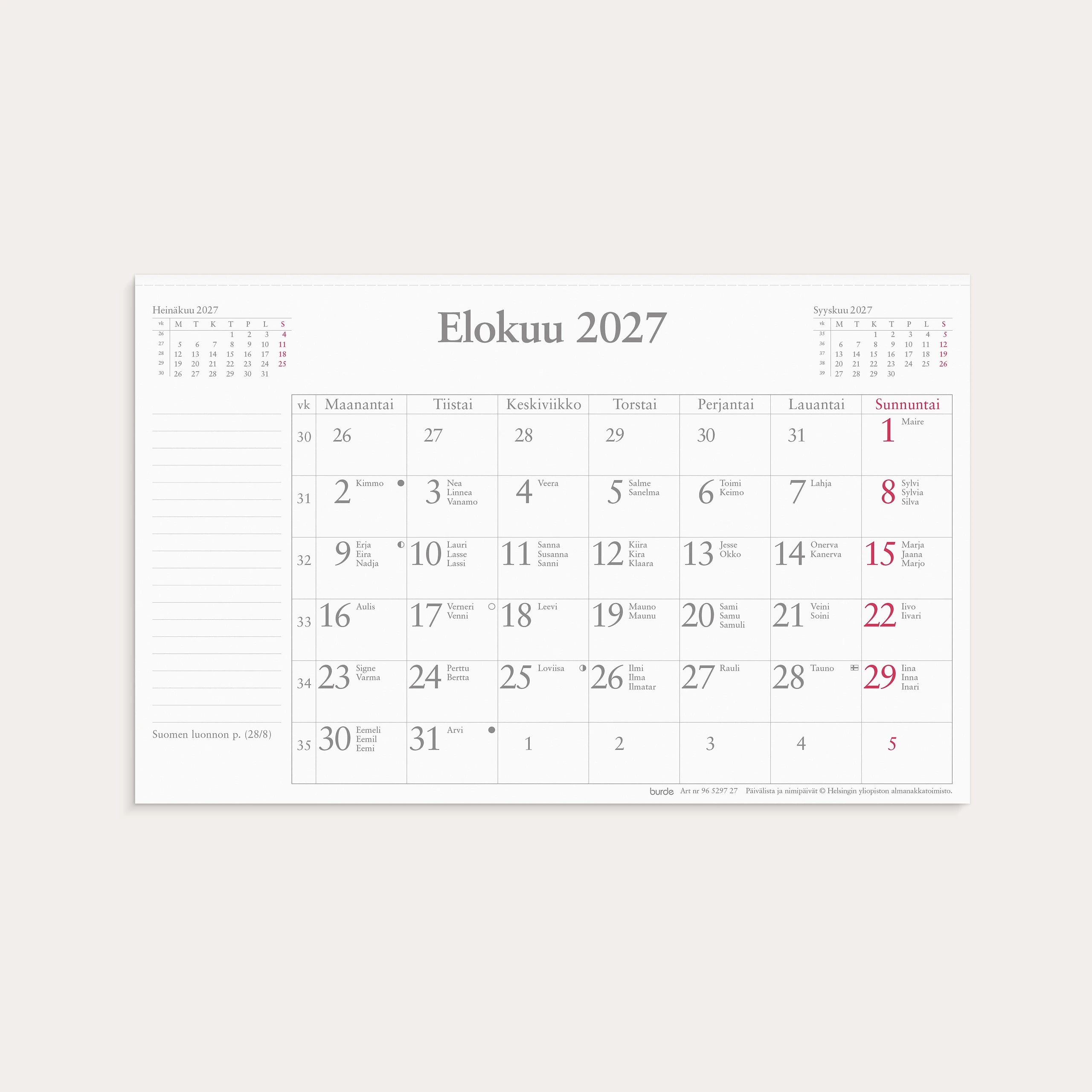 Monthly pad 2027 (refill)