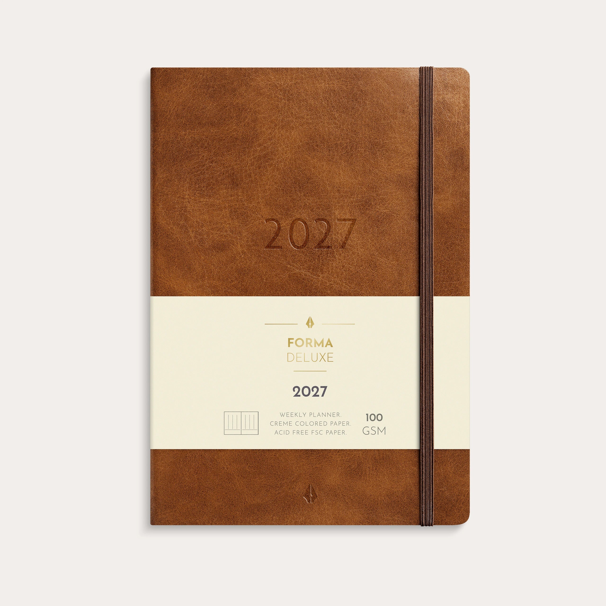 Kalenteri 2027 Business Forma Deluxe ruskea