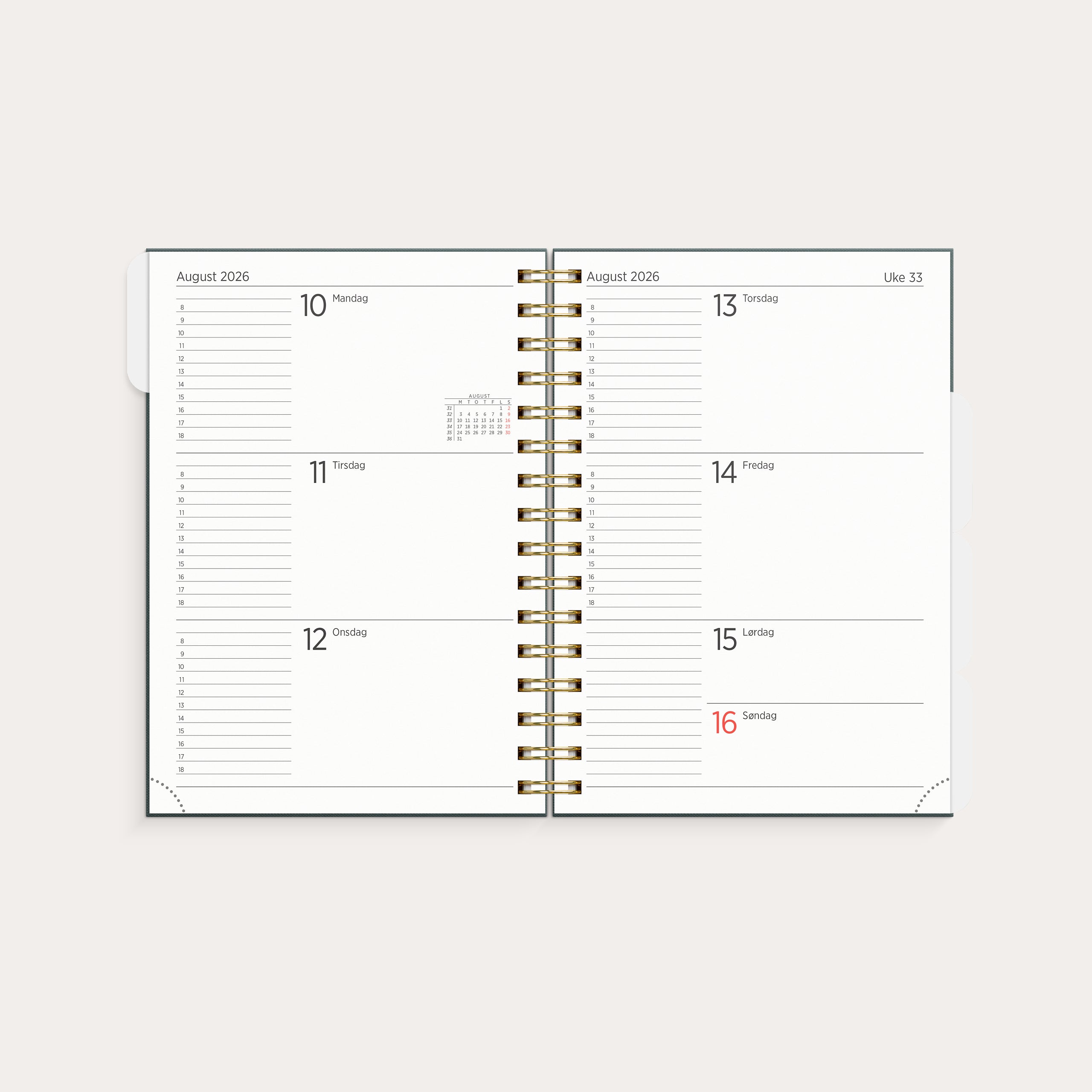 Leo Organizer & Notes Grønn 2026