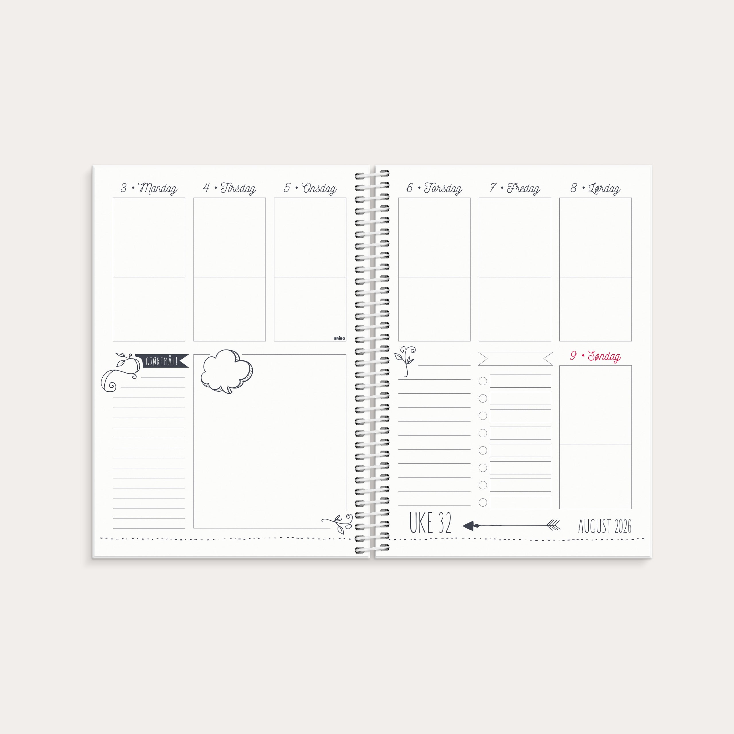 Kalender Doodle 2026 A5