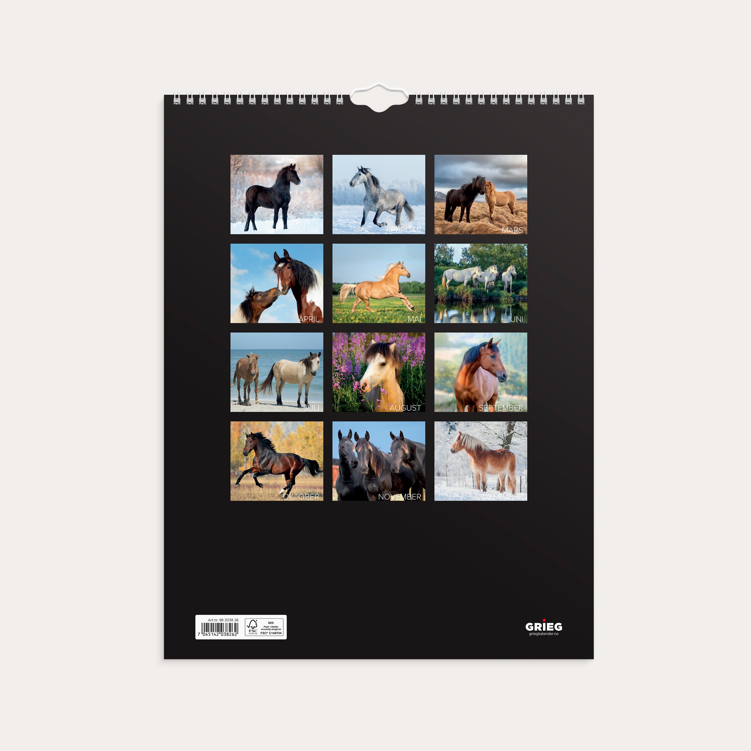 Veggkalender 2026 Hester