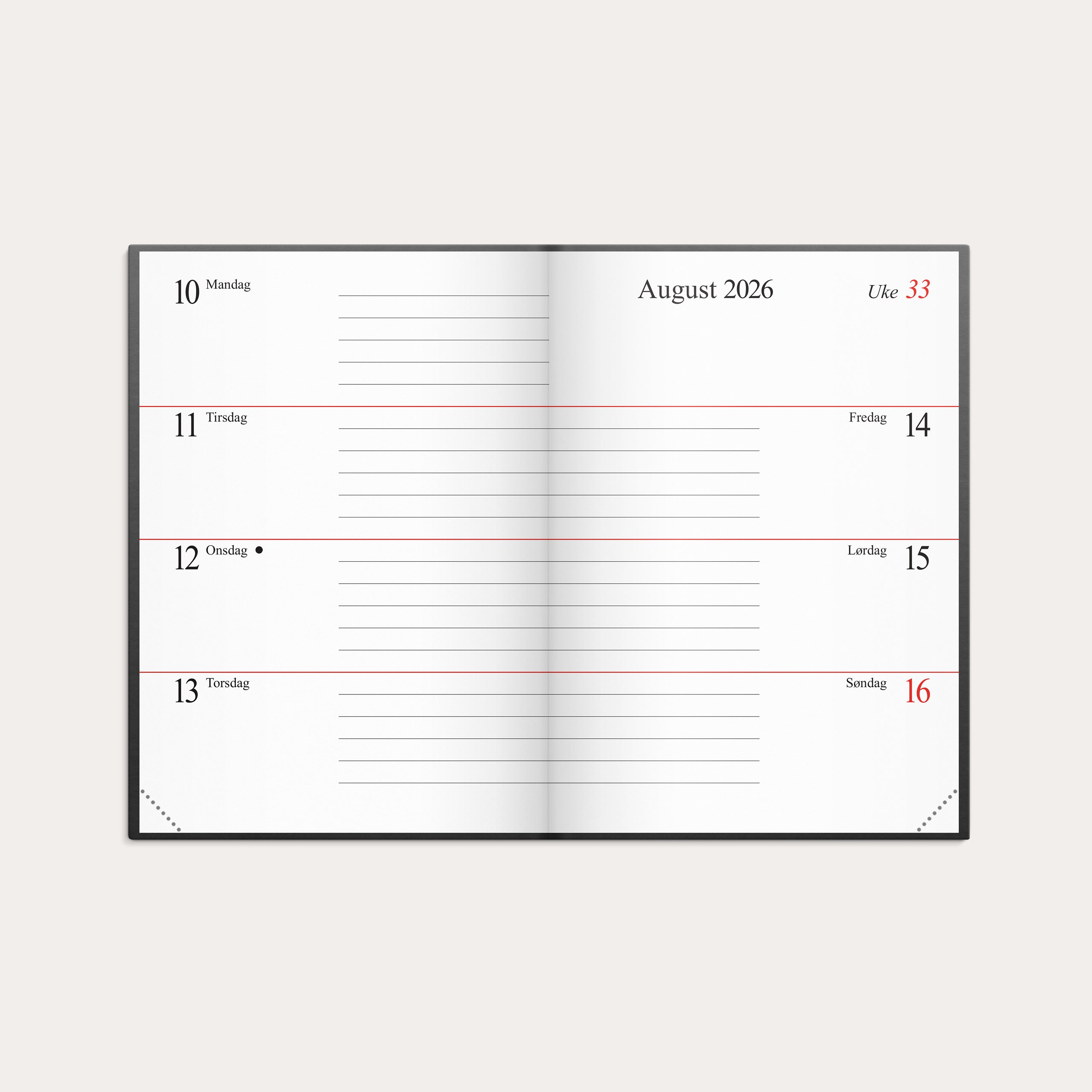 Kalender Mini 2026 grå