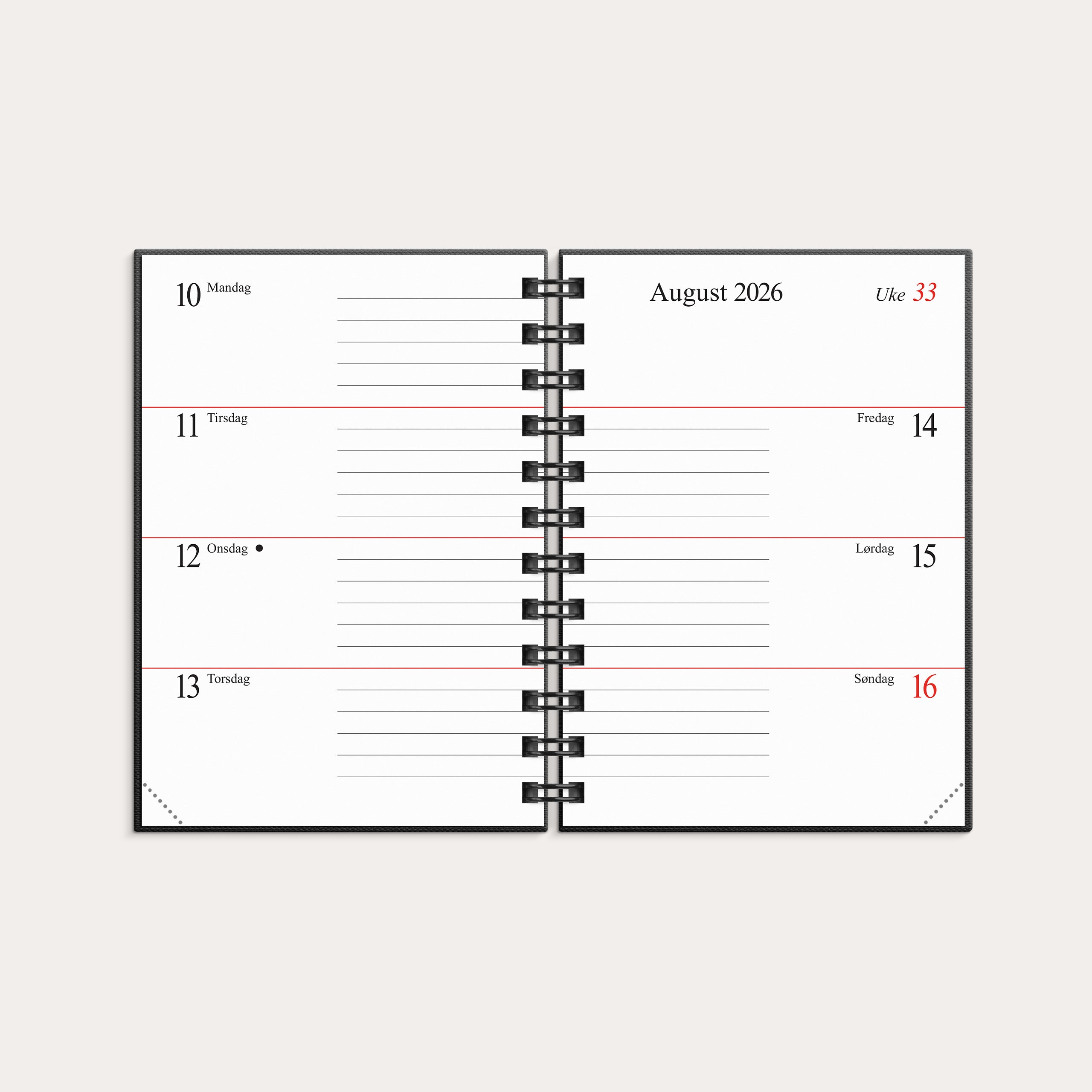 Kalender Mini 2026 sort kartong