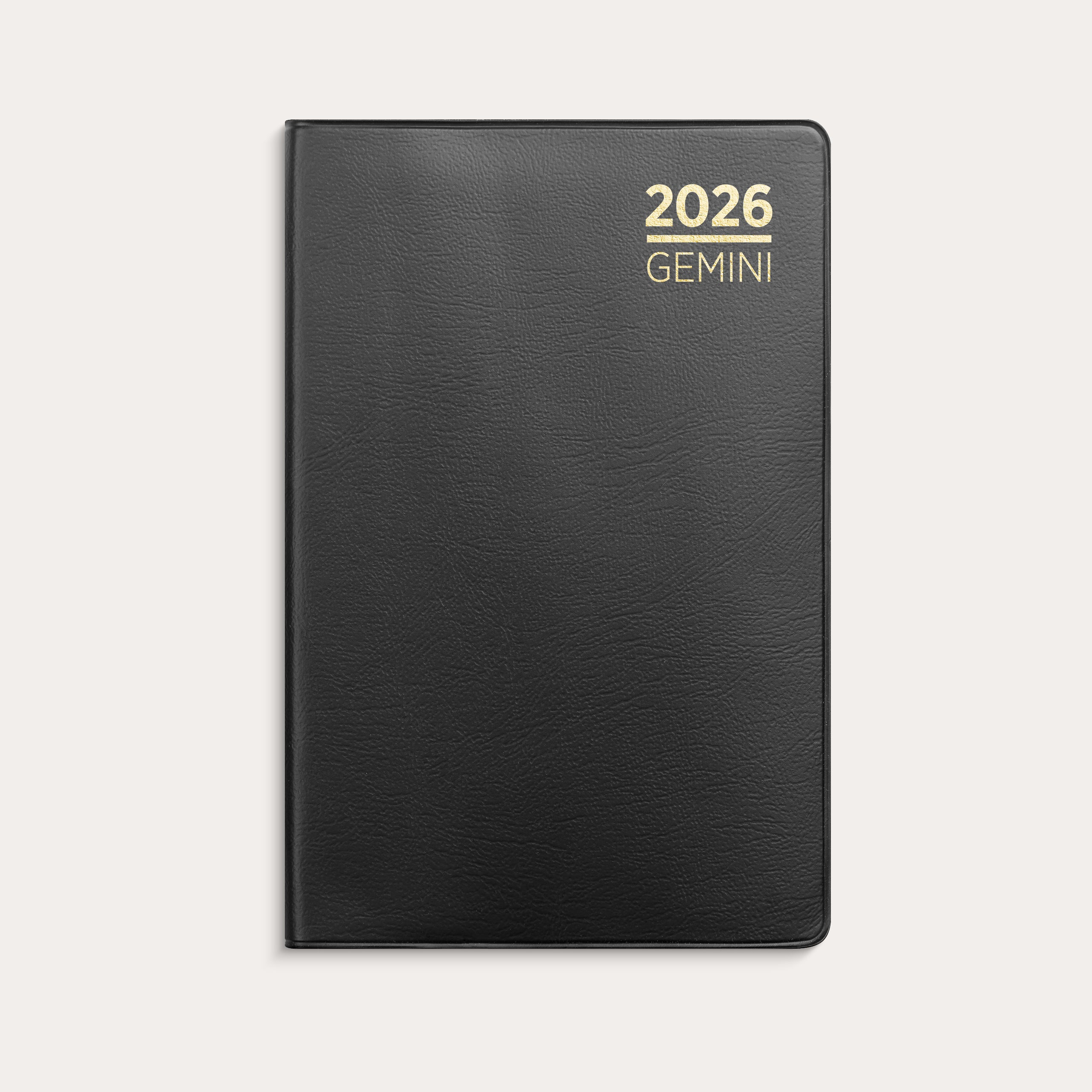 Kalender Gemini 2026 sort plast