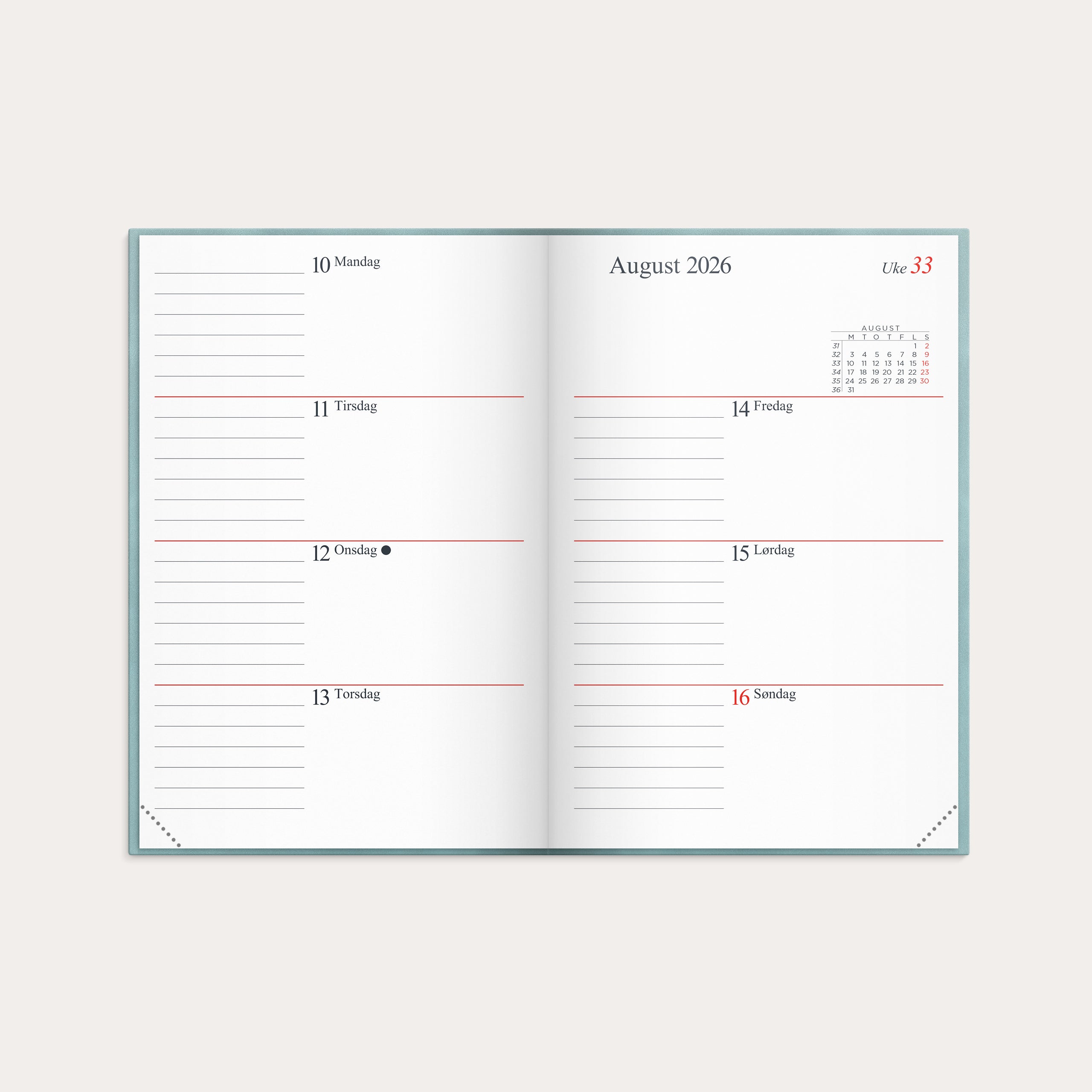 Kalender Gemini 2026 Colore Blå