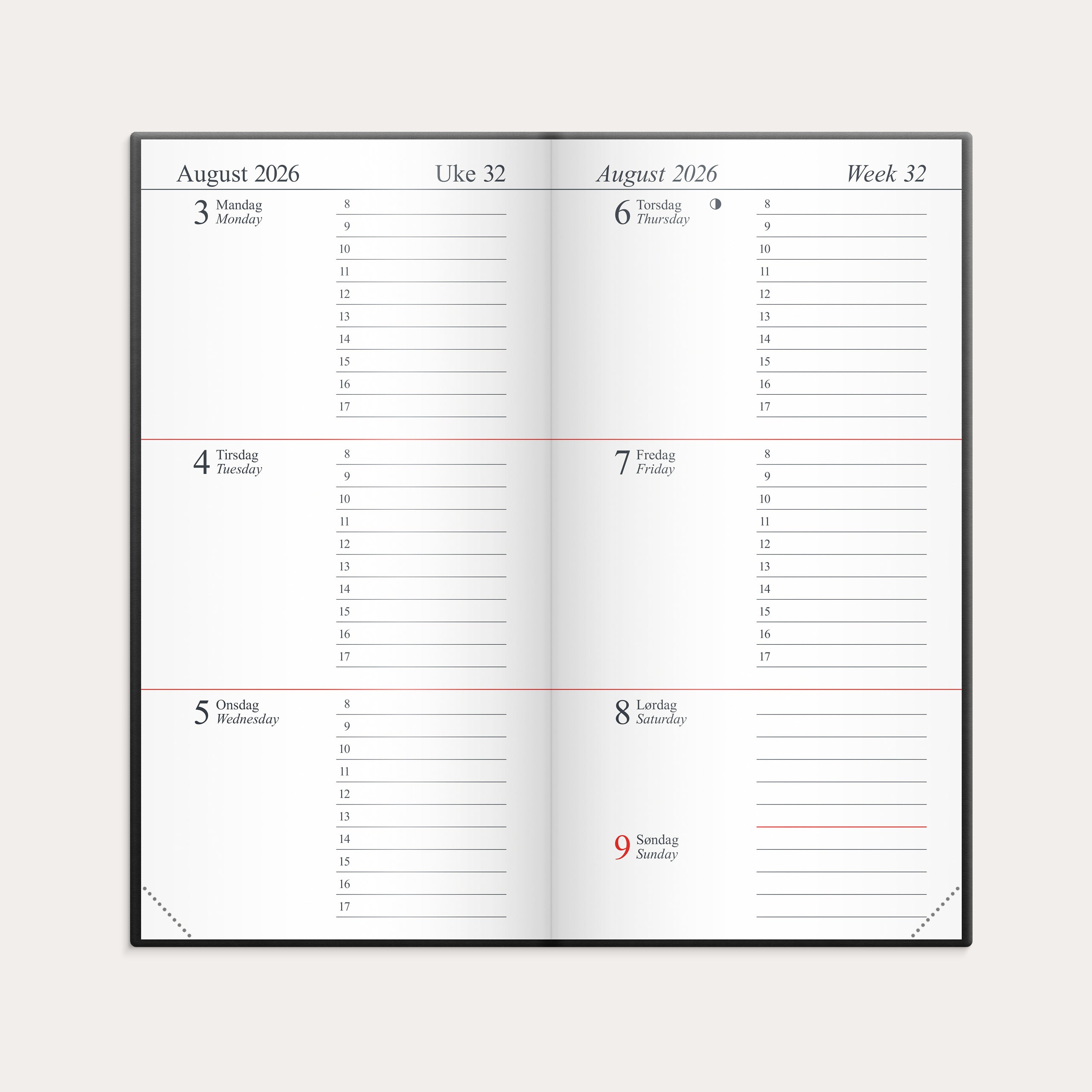 Kalender Memo 2026 grå