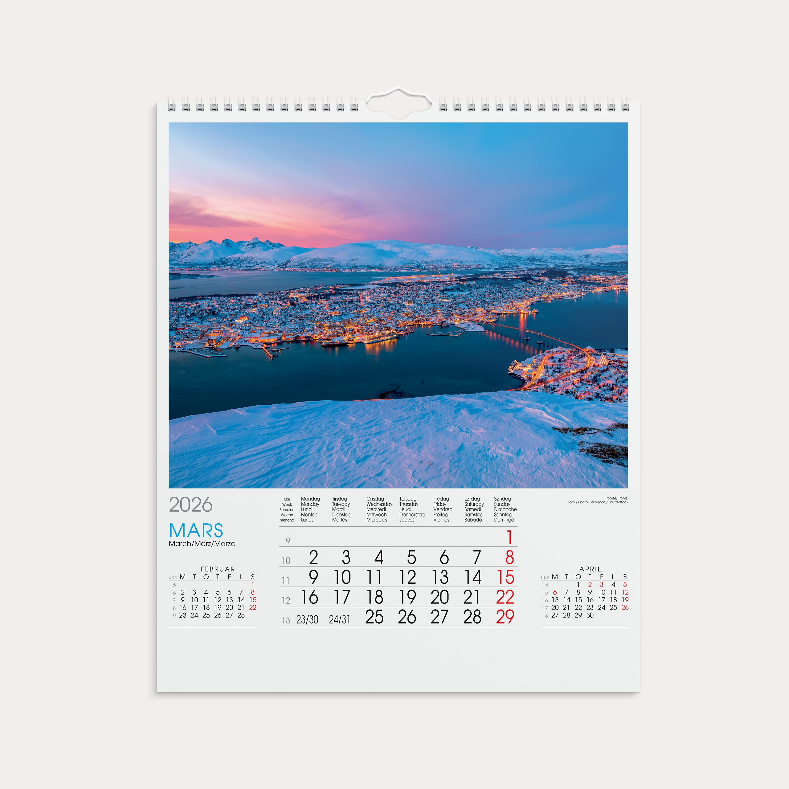 Billedkalender Norge 2026